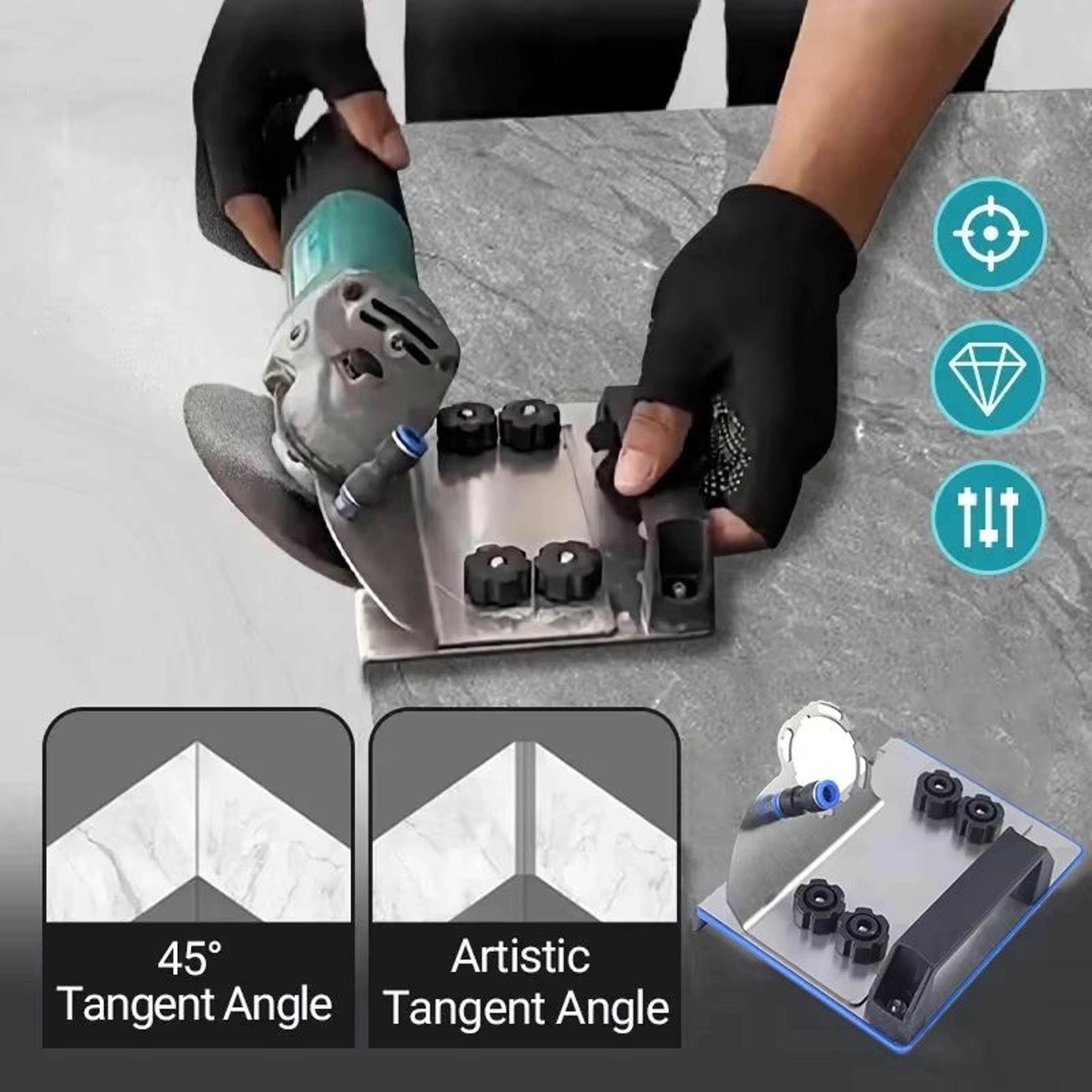 Stainless Steel Chamfer Tool For Angle Grinders  45Degree Ceramic Tile Edge Smoother Fits 100Type M 1