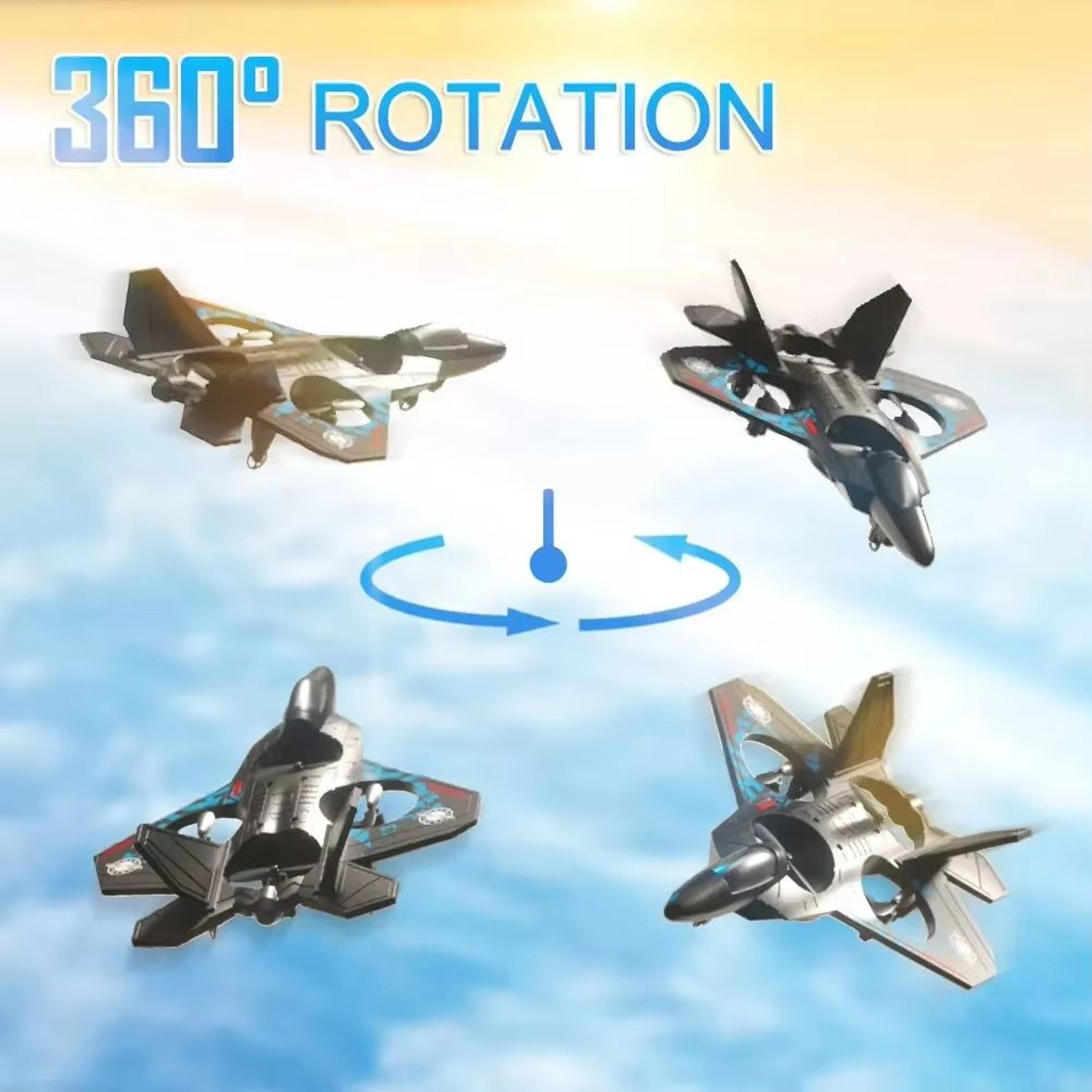 24G L0712 RC Foam Fighter Plane  GravitySensing Glider With LED Light For Kids  Beginners 3