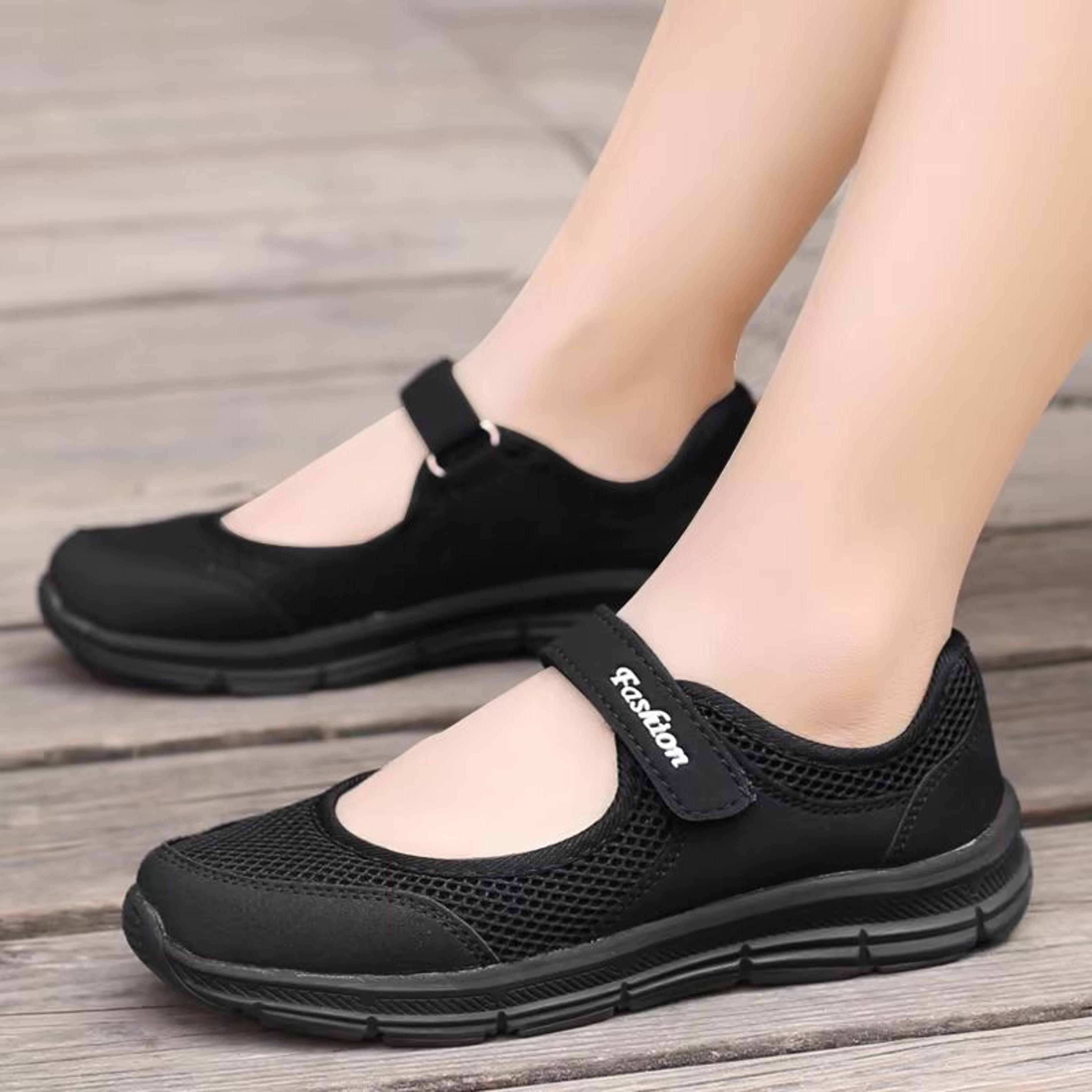 Womens Breathable Mesh Vulcanized Sneakers  Lightweight Walking  Casual Work Shoes 2