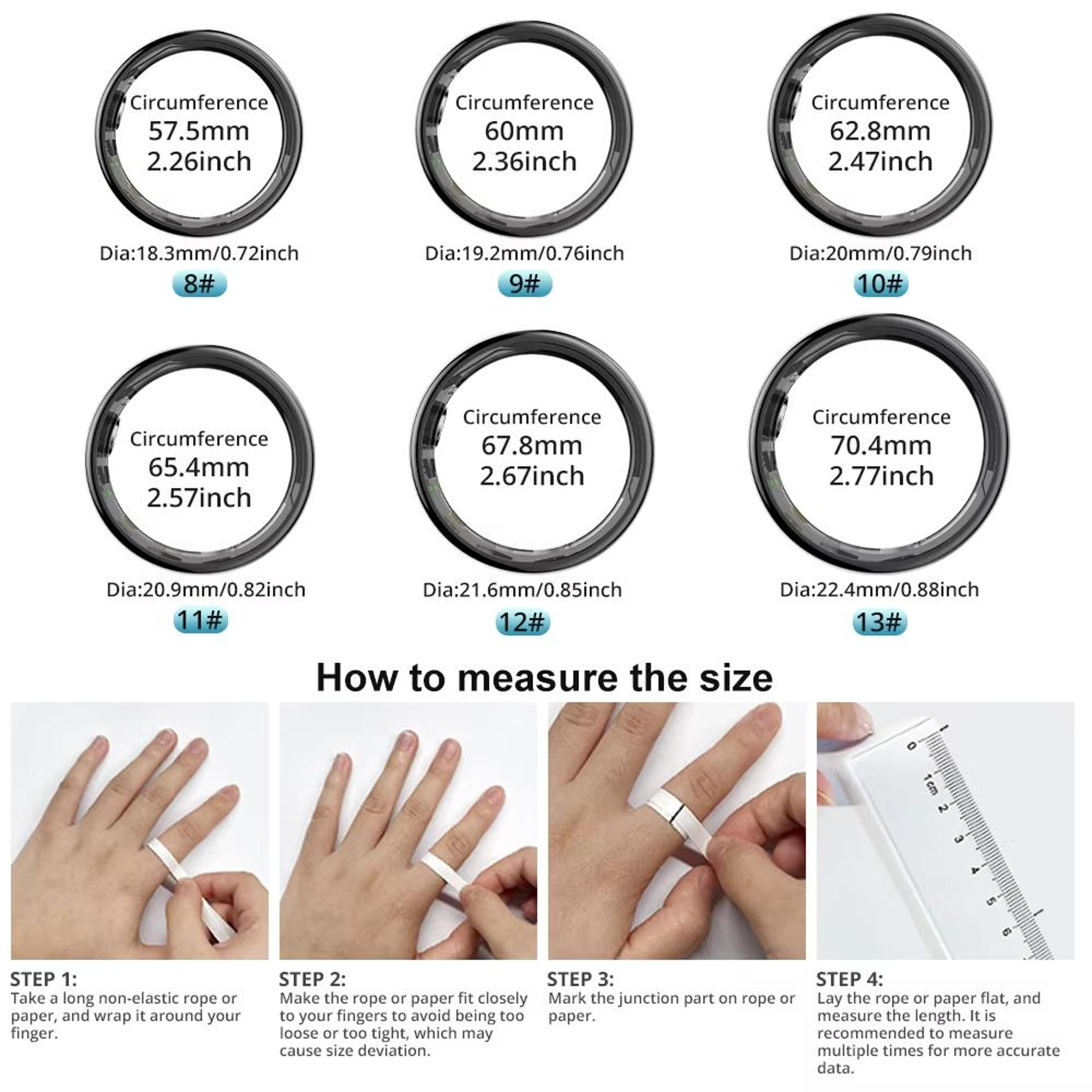 COLMI R09 Smart Ring With Charging Case  Body Temperature Sleep Monitor Bluetooth Health Ring For A 5