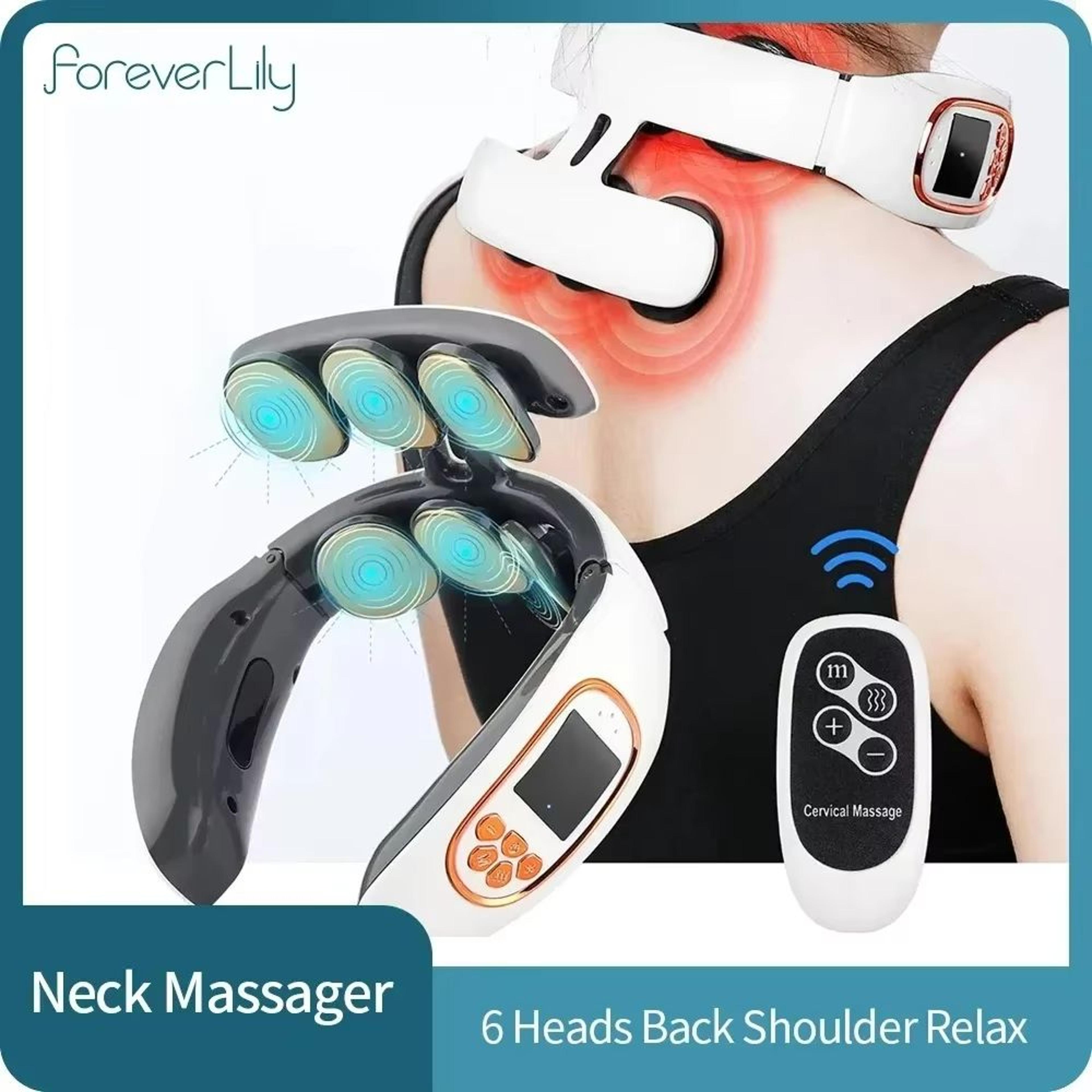 Advanced Relief 6 Head Neck And Back Massager With Heat And Wireless TENS Therapy 0