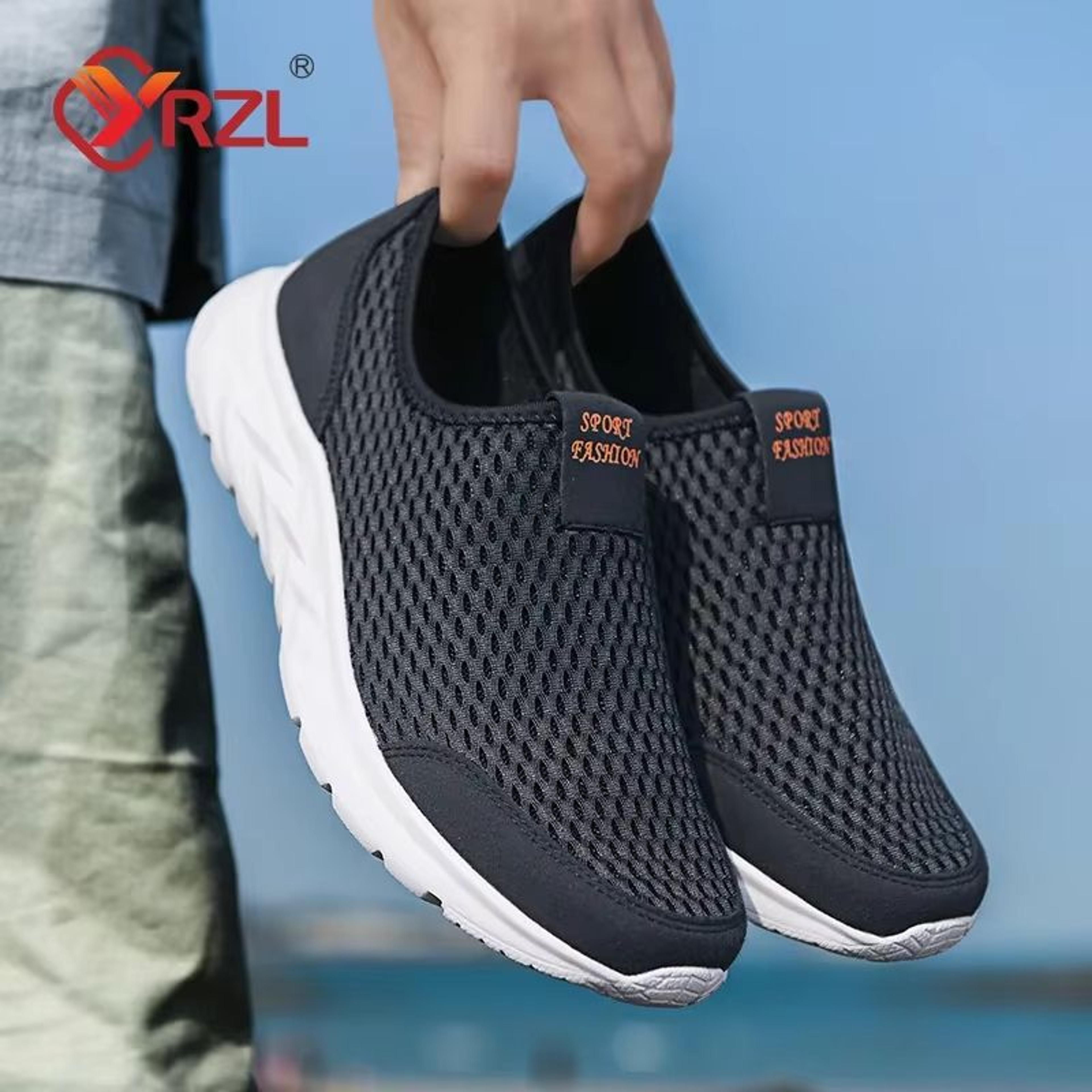 men sneakers lightweight mesh walking shoes breathable casual non-slip tennis loafers