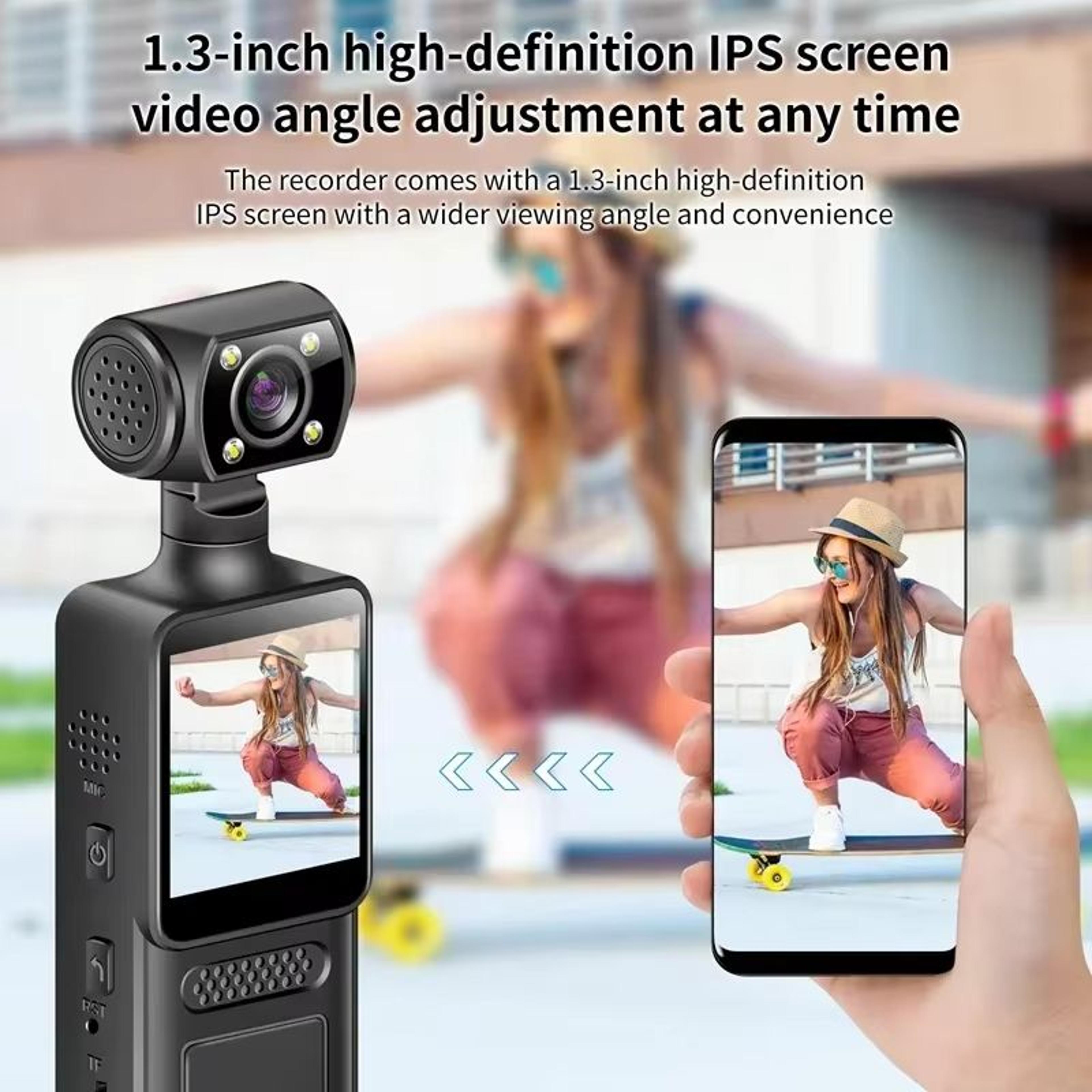 Xiaomi 8K HD Pocket Camera  180 Rotating Mini Handheld Camera With Night Vision For Outdoor Sports