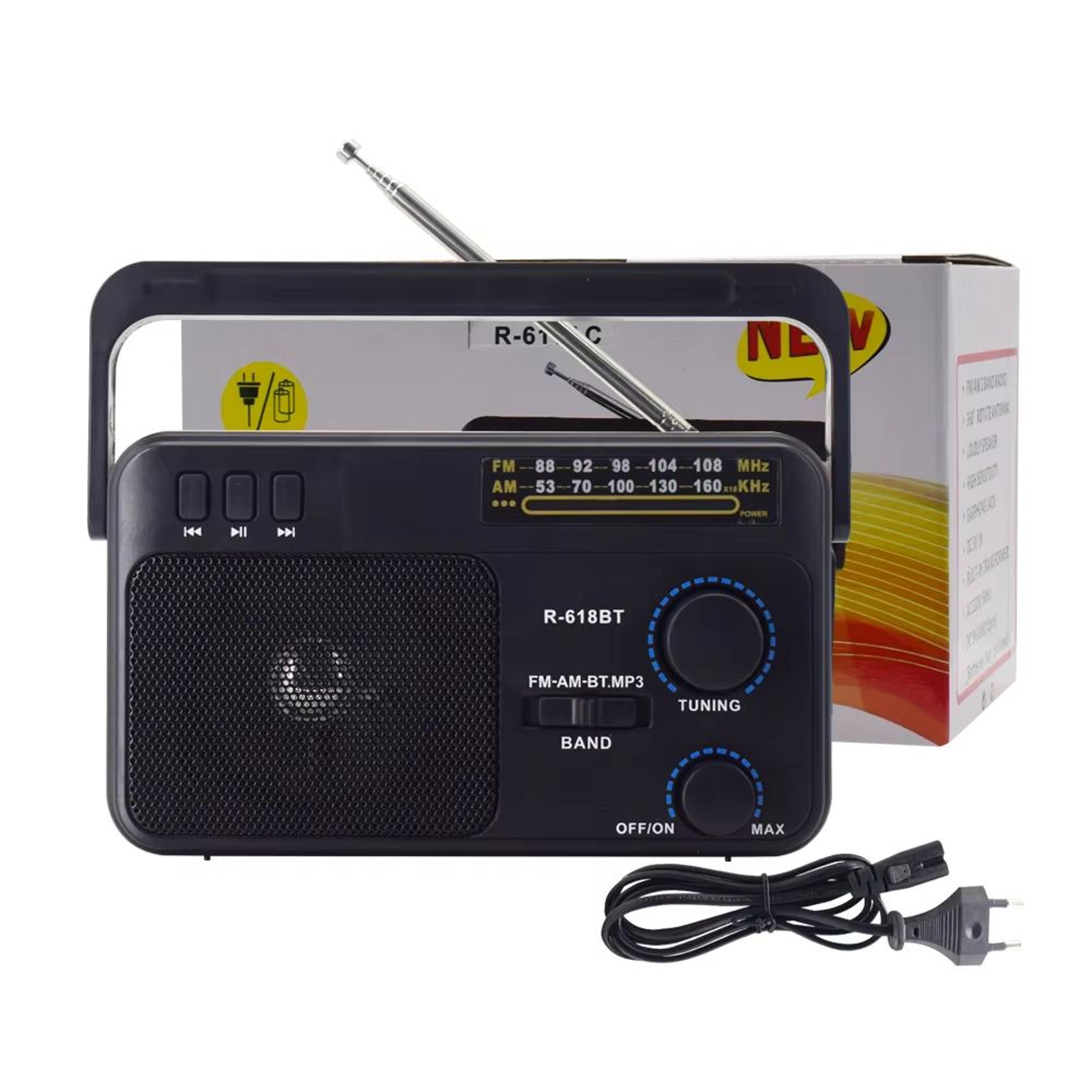 Classic AM FM Shortwave Transistor Radio  Battery Or AC Powered With Large Tuning Knob For Indoor   6
