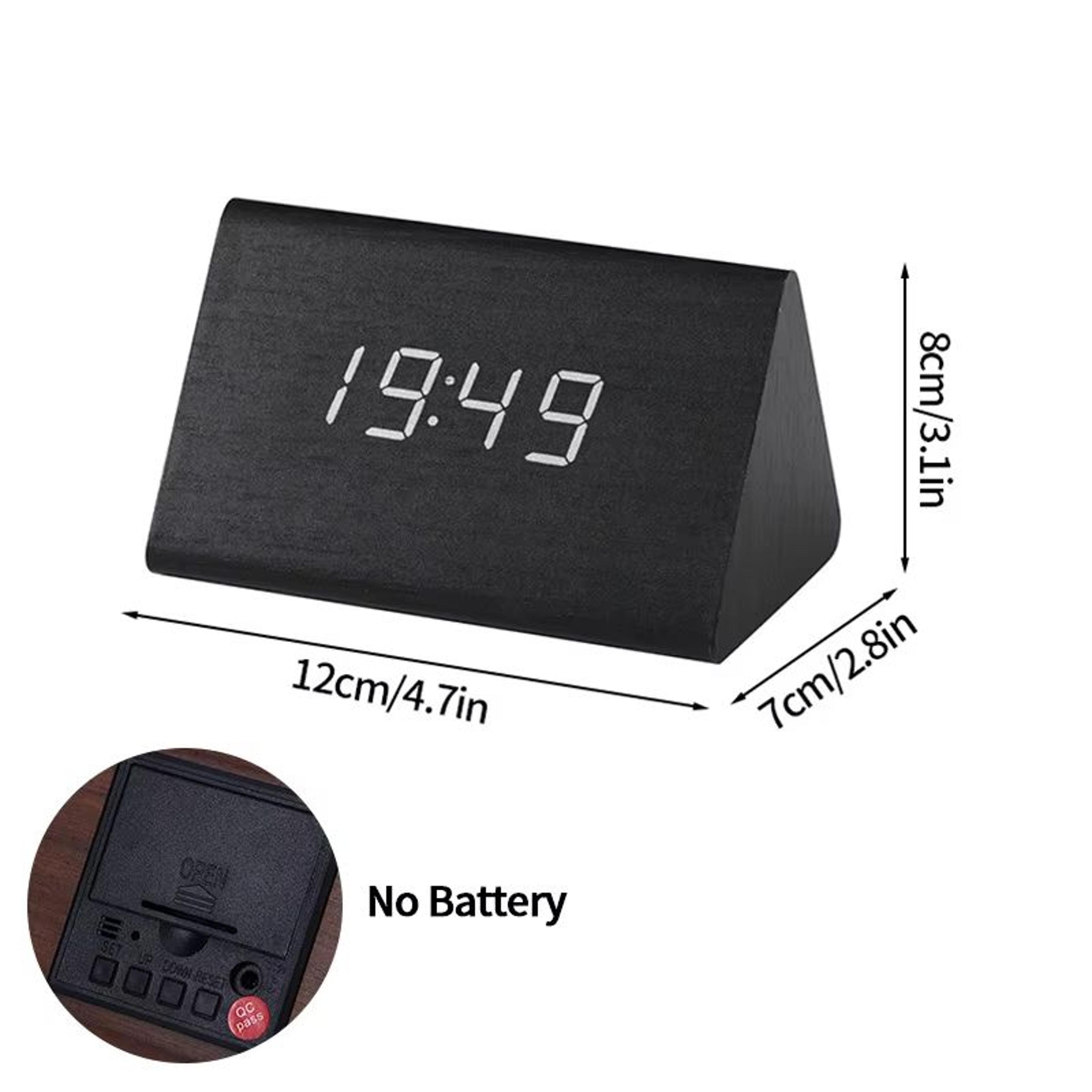 Minimalist Wooden LED Alarm Clock  SoundActivated Display With Temperature For Bedroom Or Office De 14