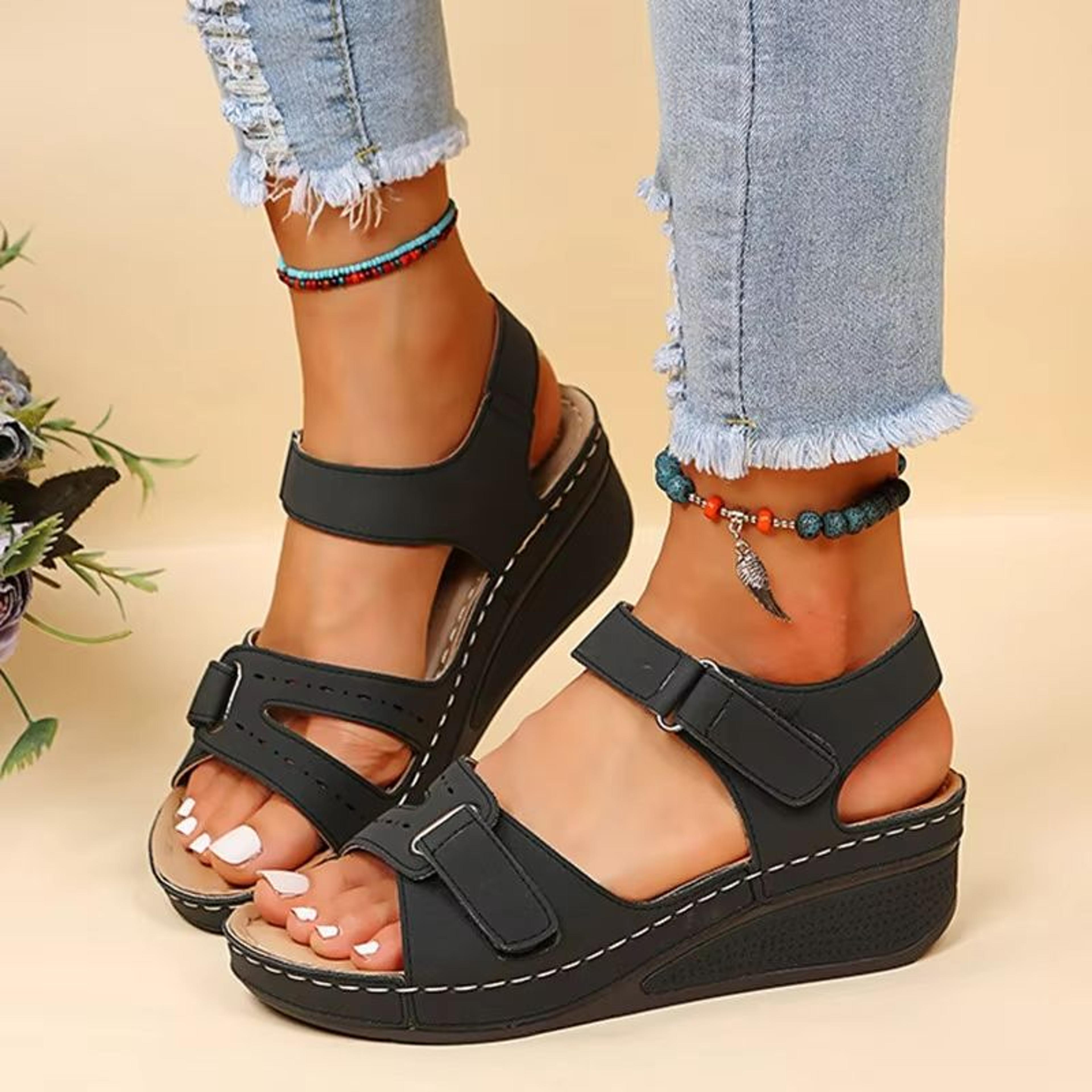 SoftStride Slip On Womens Sandals Open Toe Walking Comfort 2