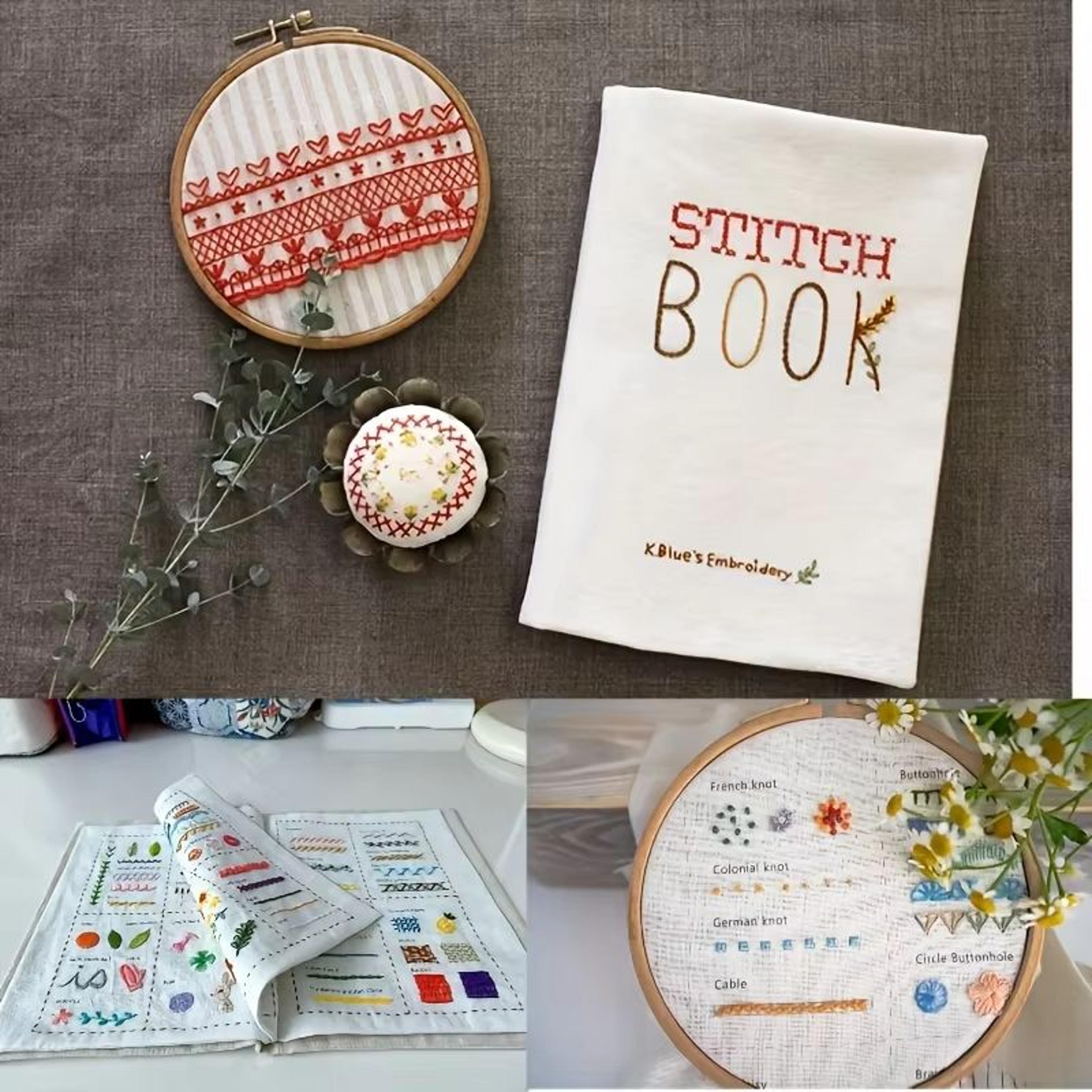 DIY Embroidery Stitch Book Set  Illustrated Guide For Creative Needlework Projects 4