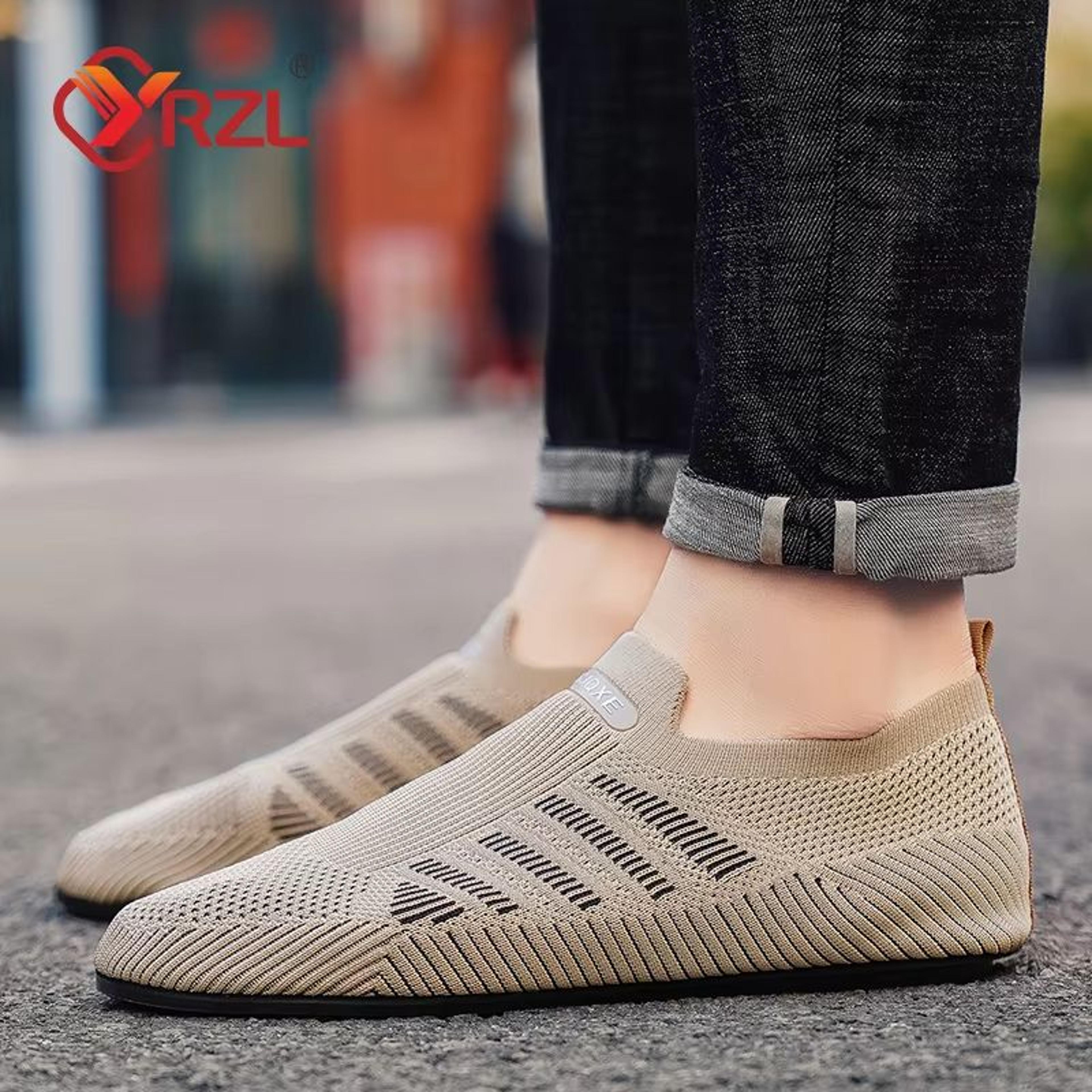 YRZL Mens Breathable Mesh Loafers  Lightweight SlipOn Driving Shoes For Summer 5