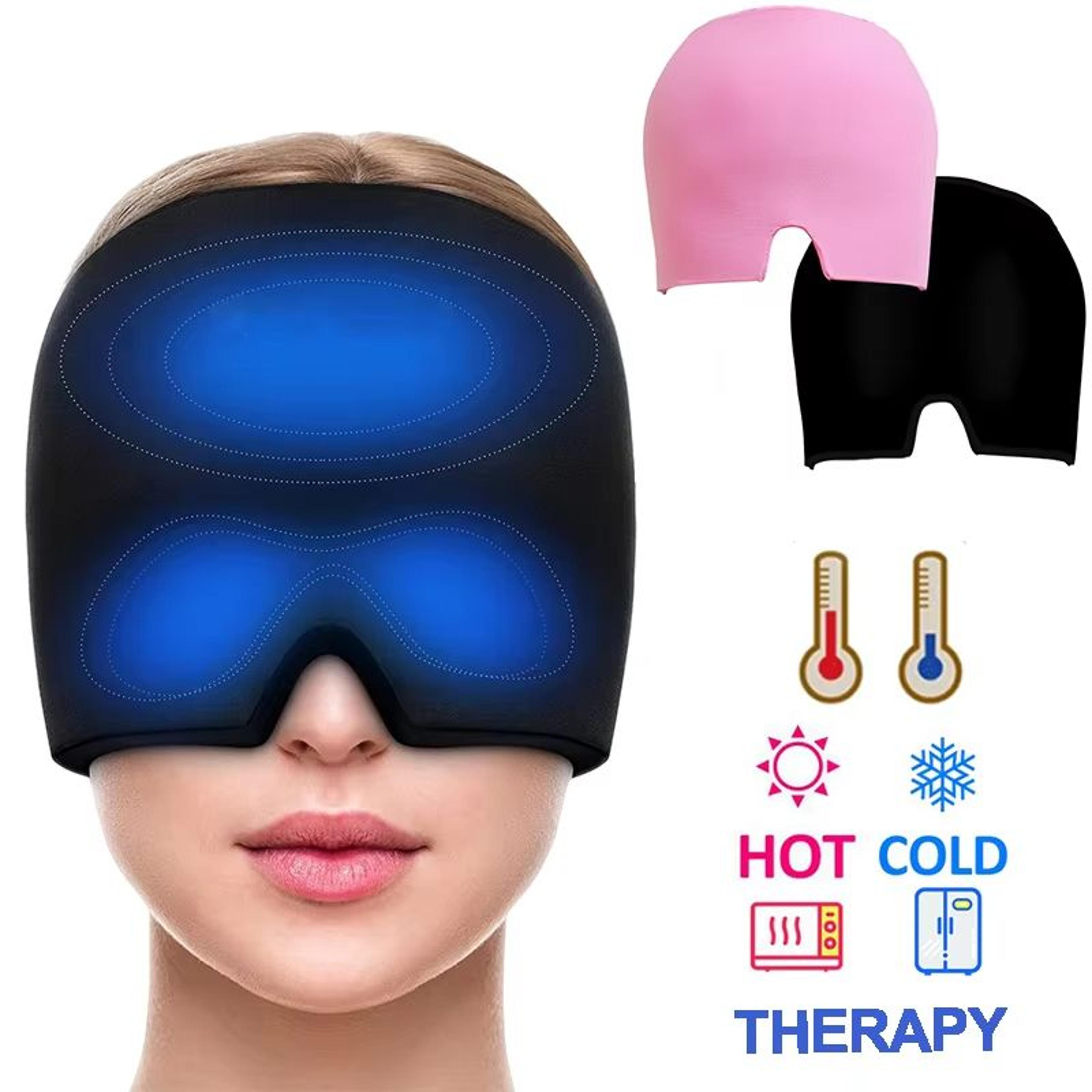 gel ice headache relief cap reusable cold therapy hat for migraine and eye pressure relief