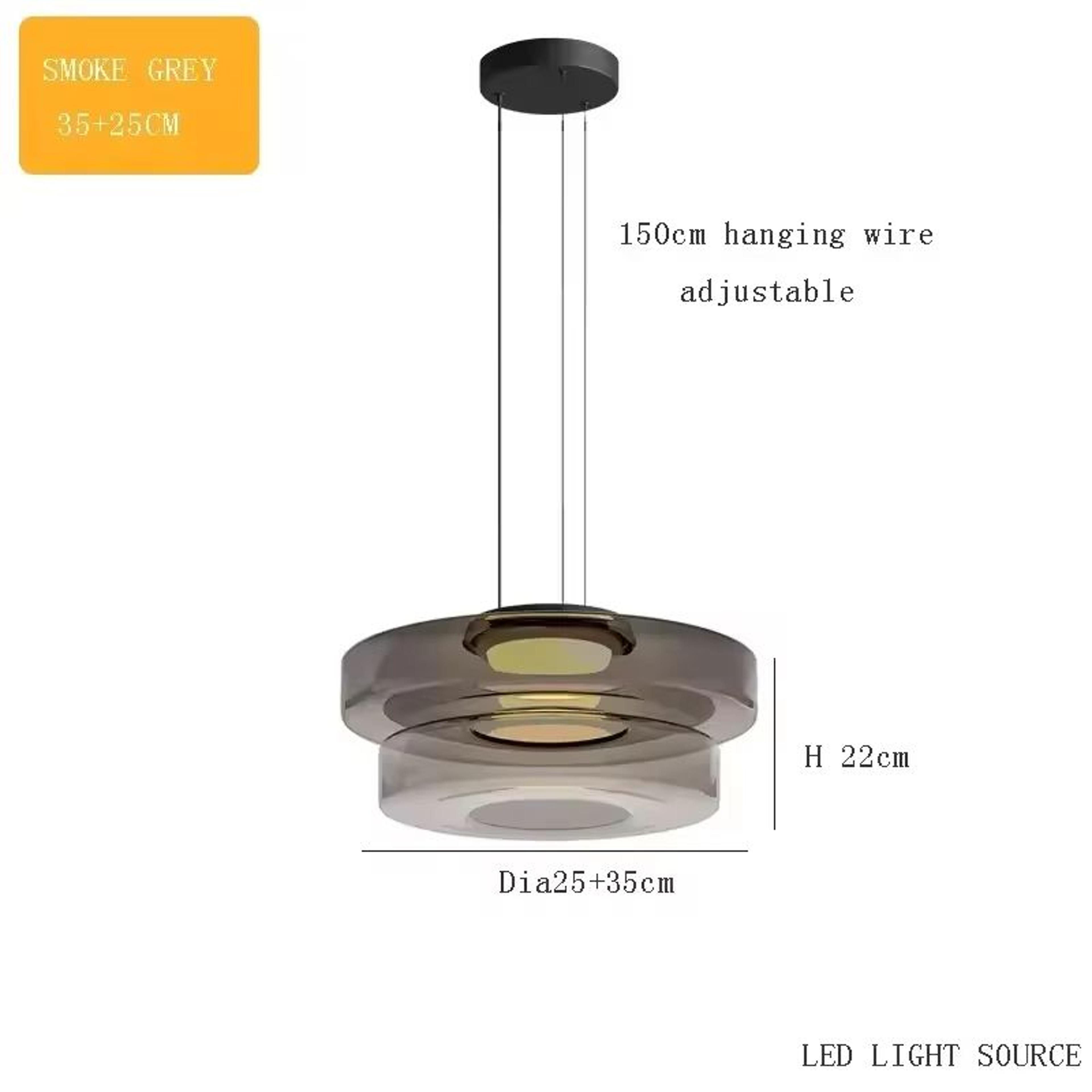 Luxury LED Glass Pendant Light  Adjustable Hanging Chandelier For Kitchen Island Living Room Bedroo 11