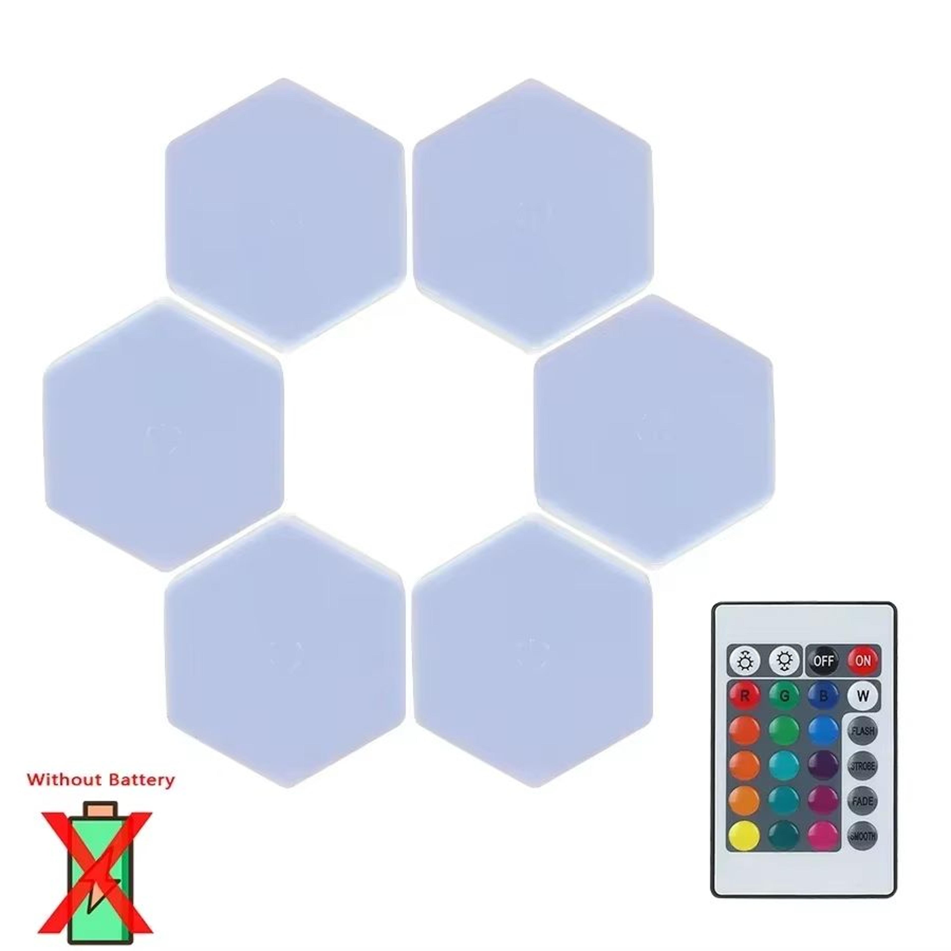 Modular Touch Control Honeycomb LED Wall Lights  6Piece Set 7