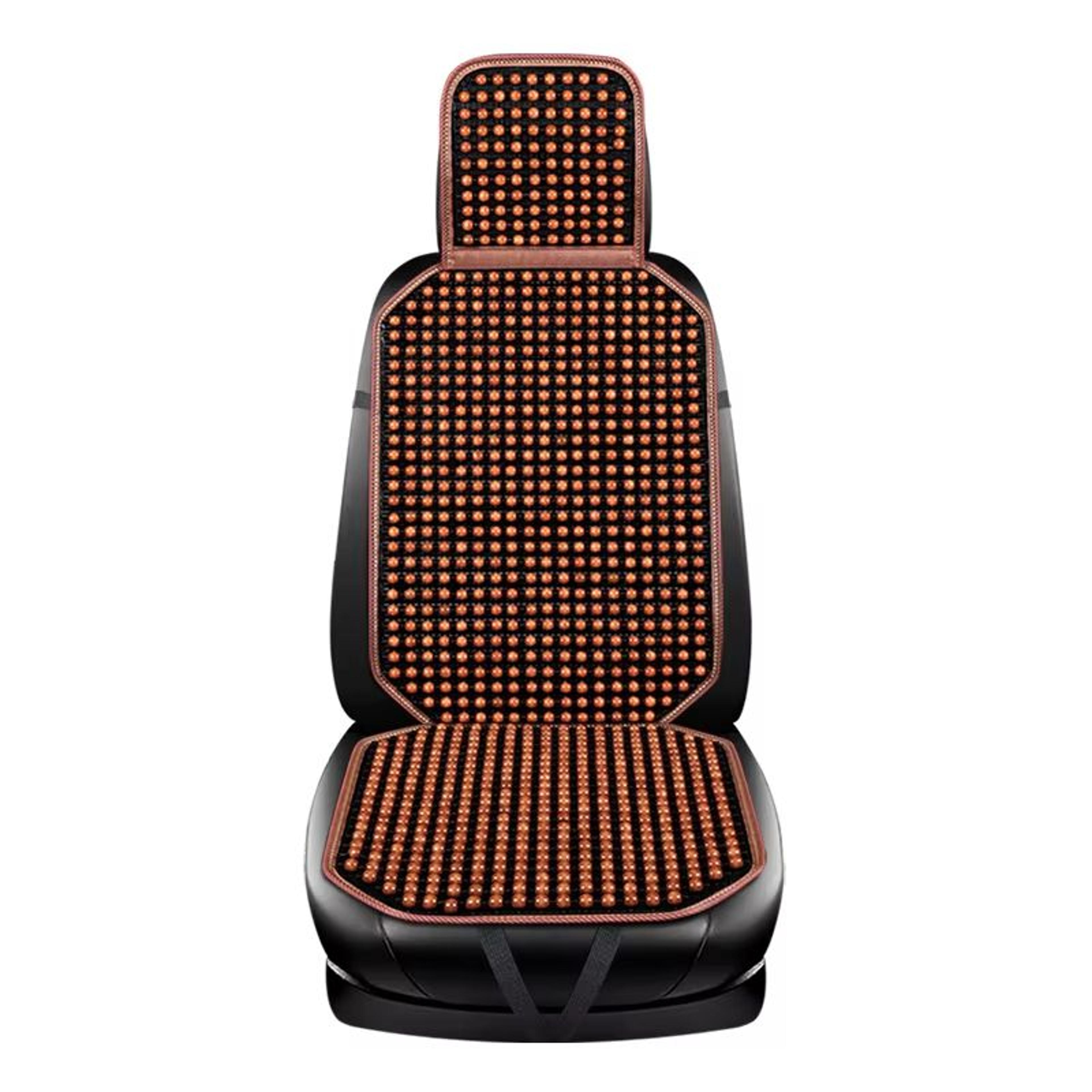 Wooden Bead Car Seat Cushion  Universal Cooling  Breathable Cover With NonSlip Base Available In 5  10