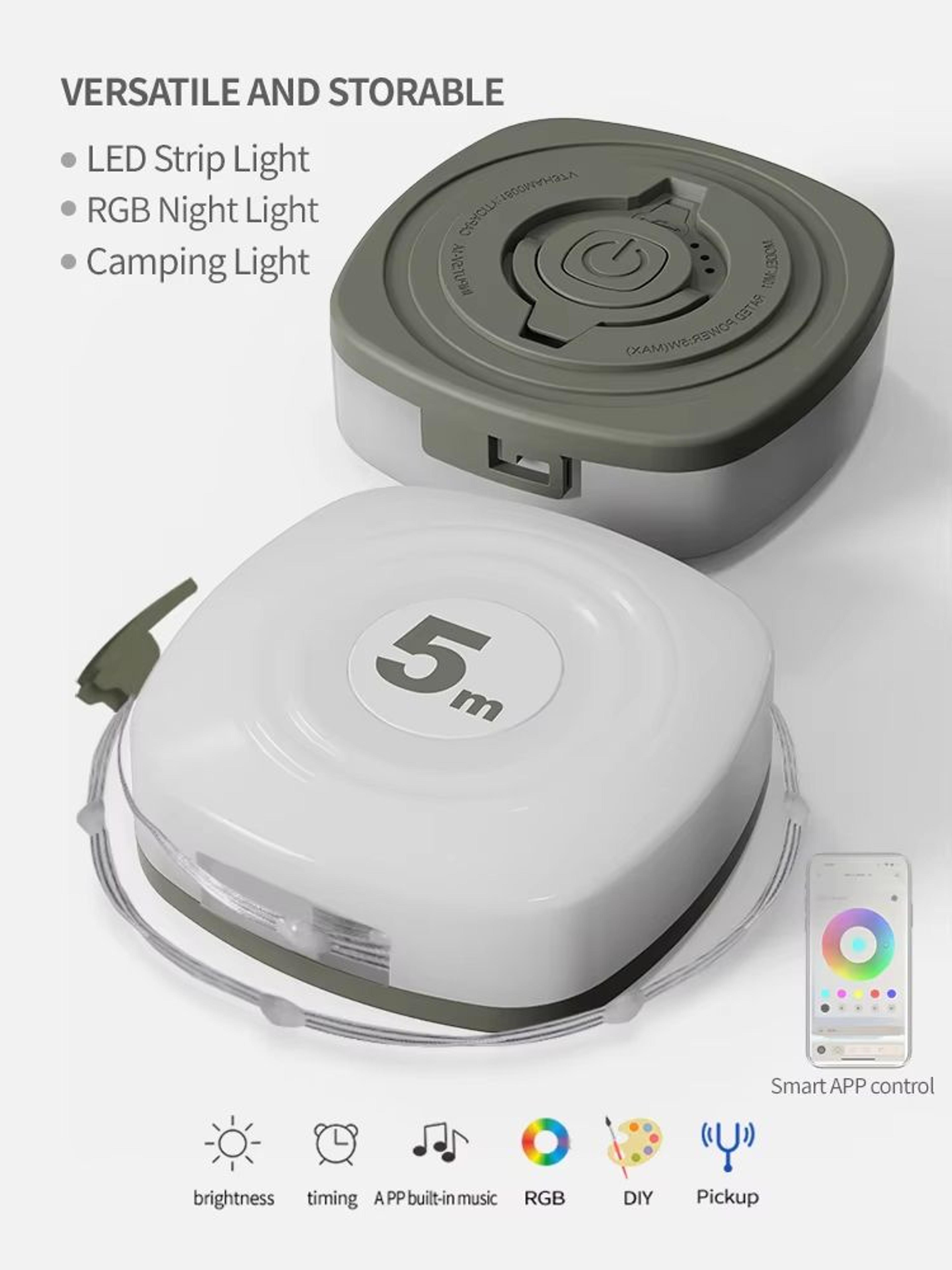 GGbingo Rechargeable Waterproof RGB Camping String Lights With Smart App Control 8