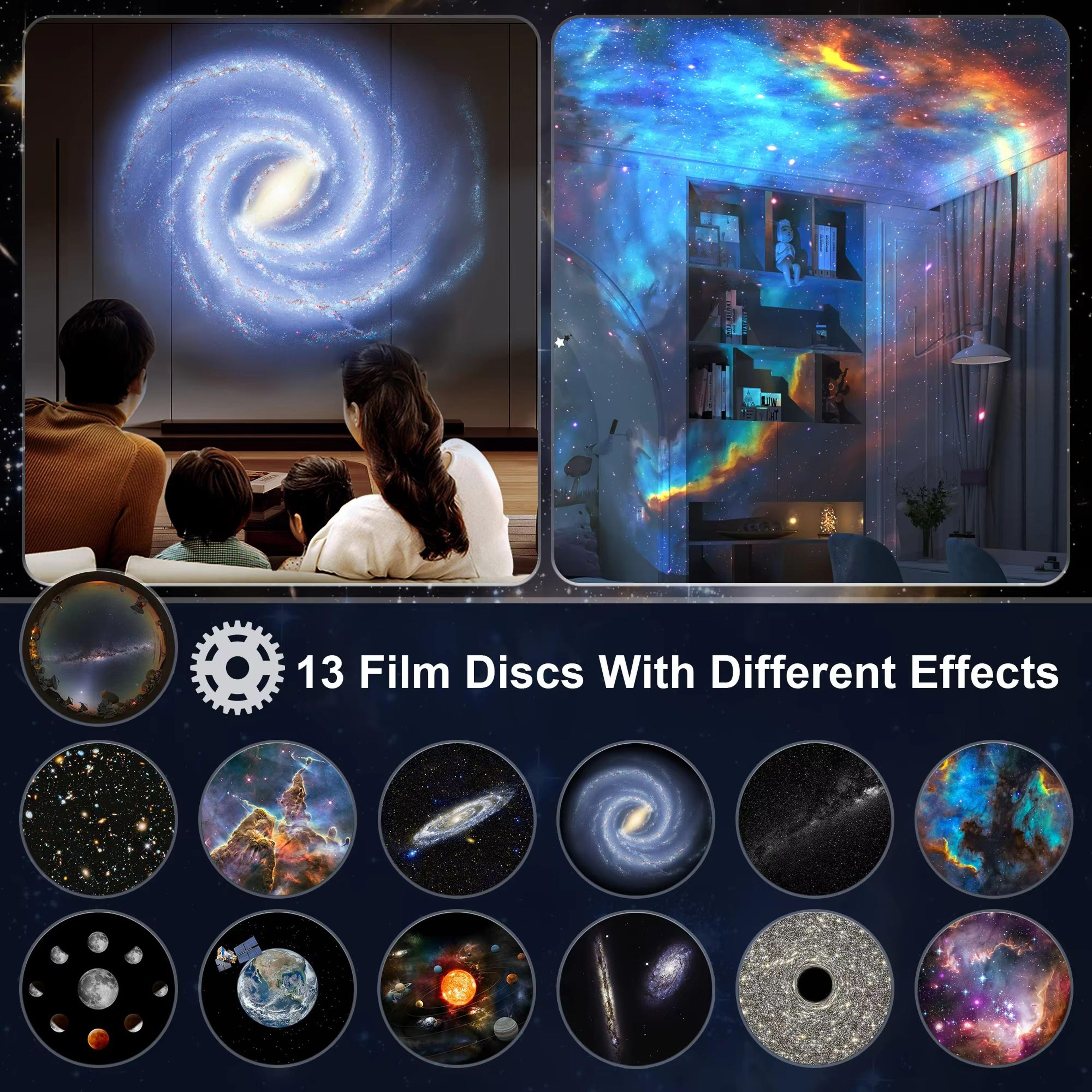 NightSky Galaxy Planetarium Projector  Realistic Galaxy Projector With Solar System Discs  Moon Con 1
