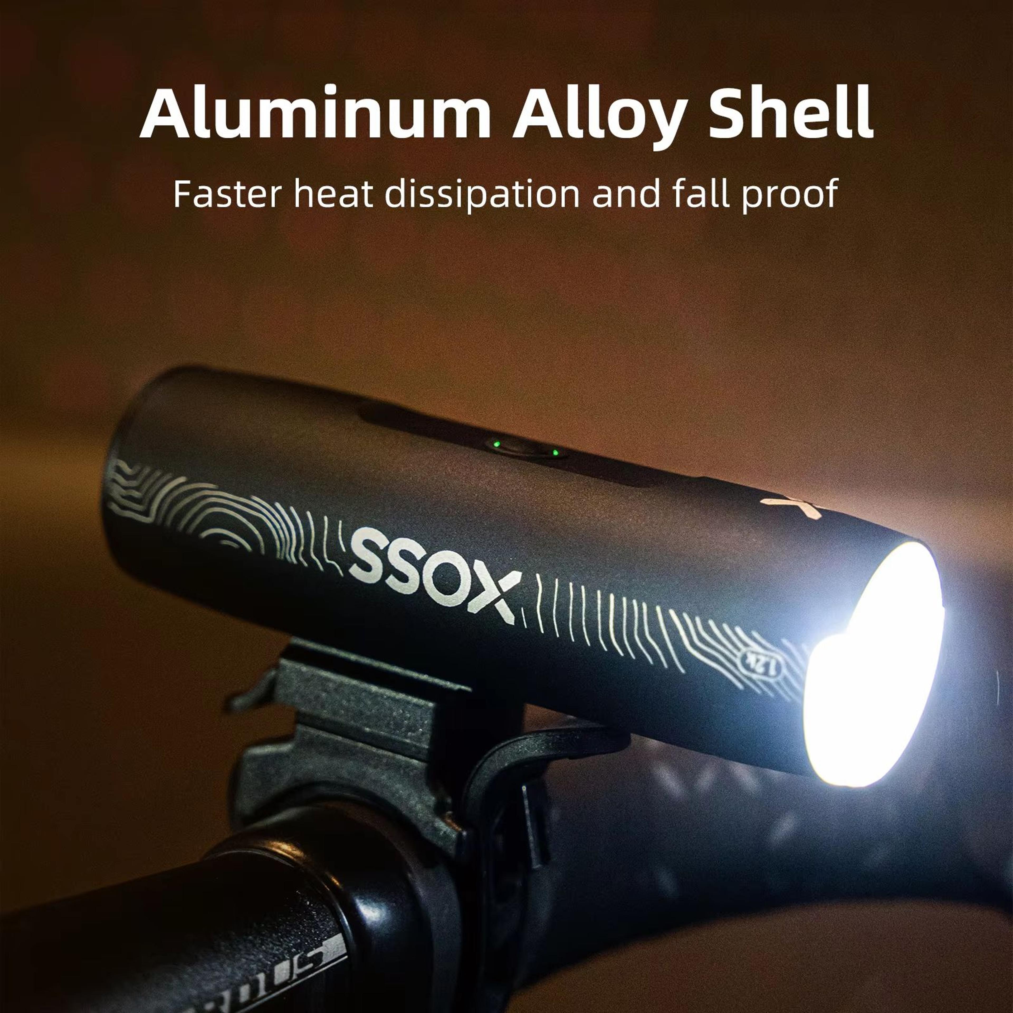XOSS XL1200 Bike Headlight 1200 Lumen Waterproof Rechargeable Aluminum Front Lamp 1