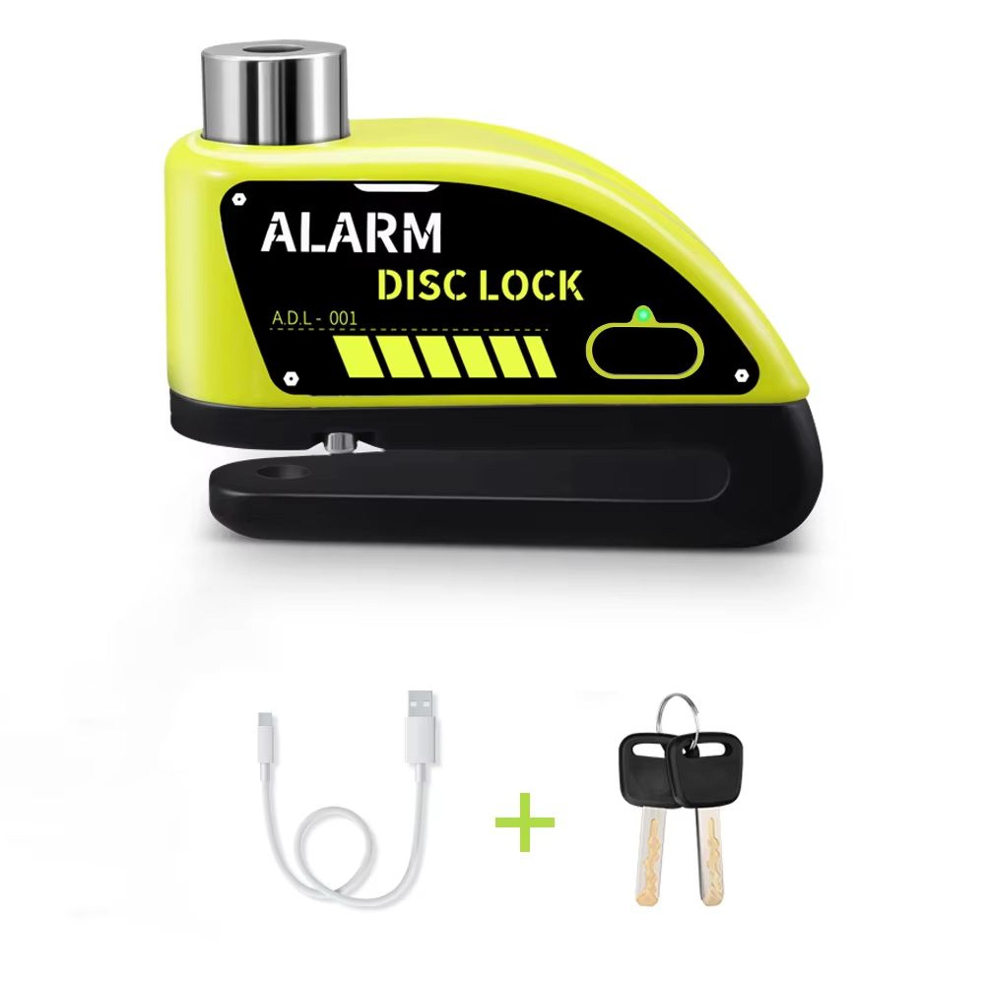 Motorcycle Alarm Disc Brake Lock  110dB Waterproof AntiTheft Padlock 12