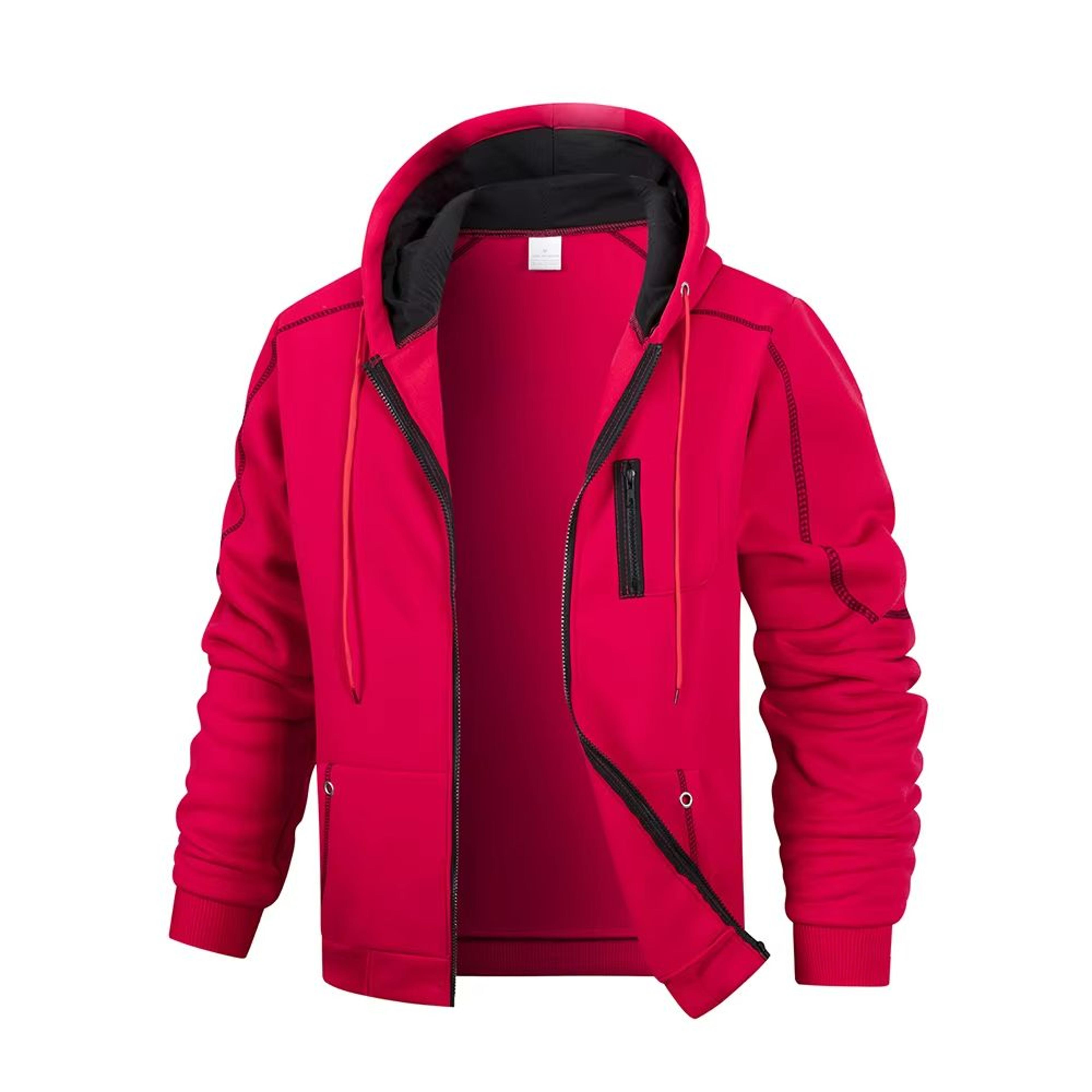 Mens Casual Zipper Hoodie Jacket  Slim Fit Lightweight Sportswear For Everyday Comfort 6