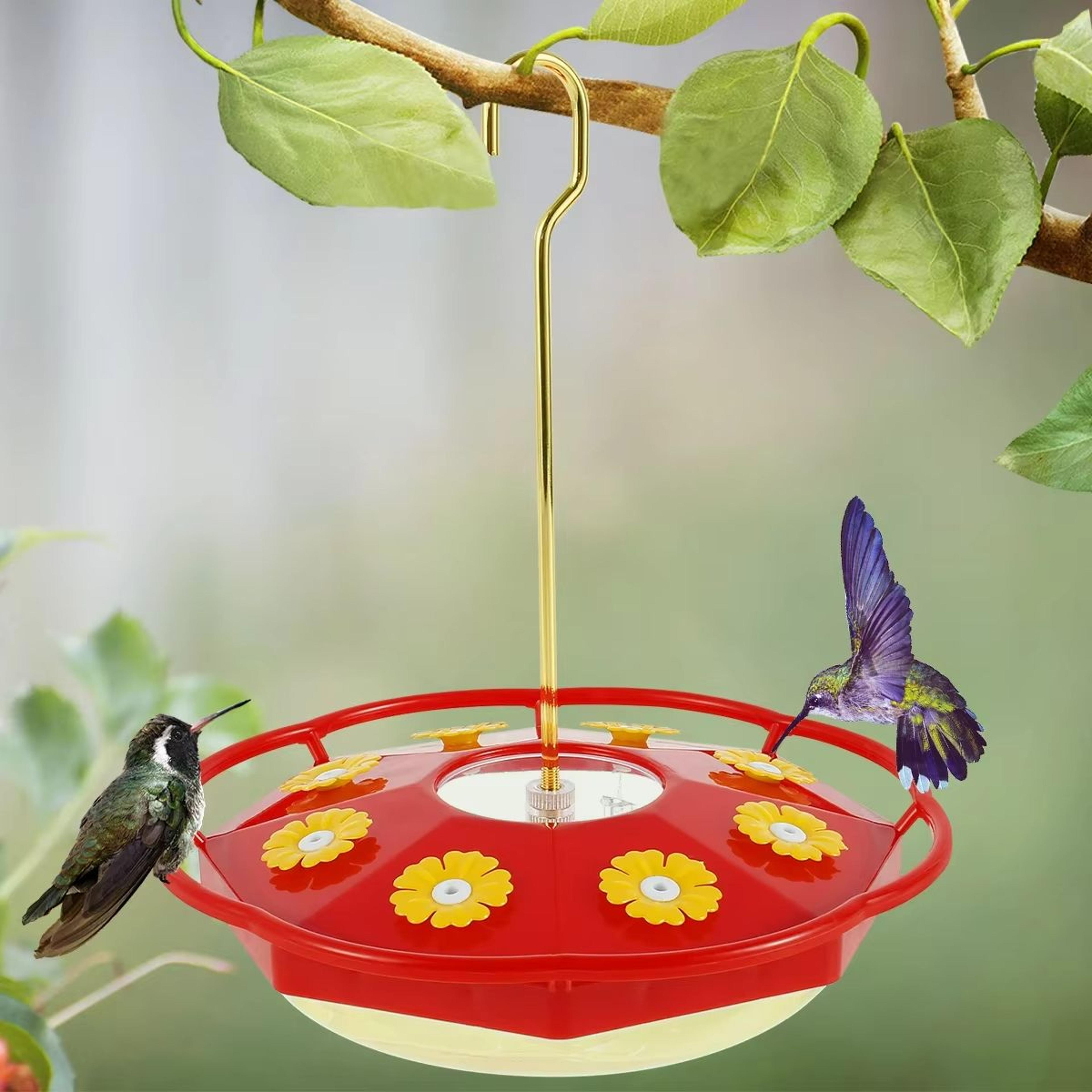 All Season Bee Proof Hummingbird Feeder With Ant Moat And Flower Feeding Ports 0