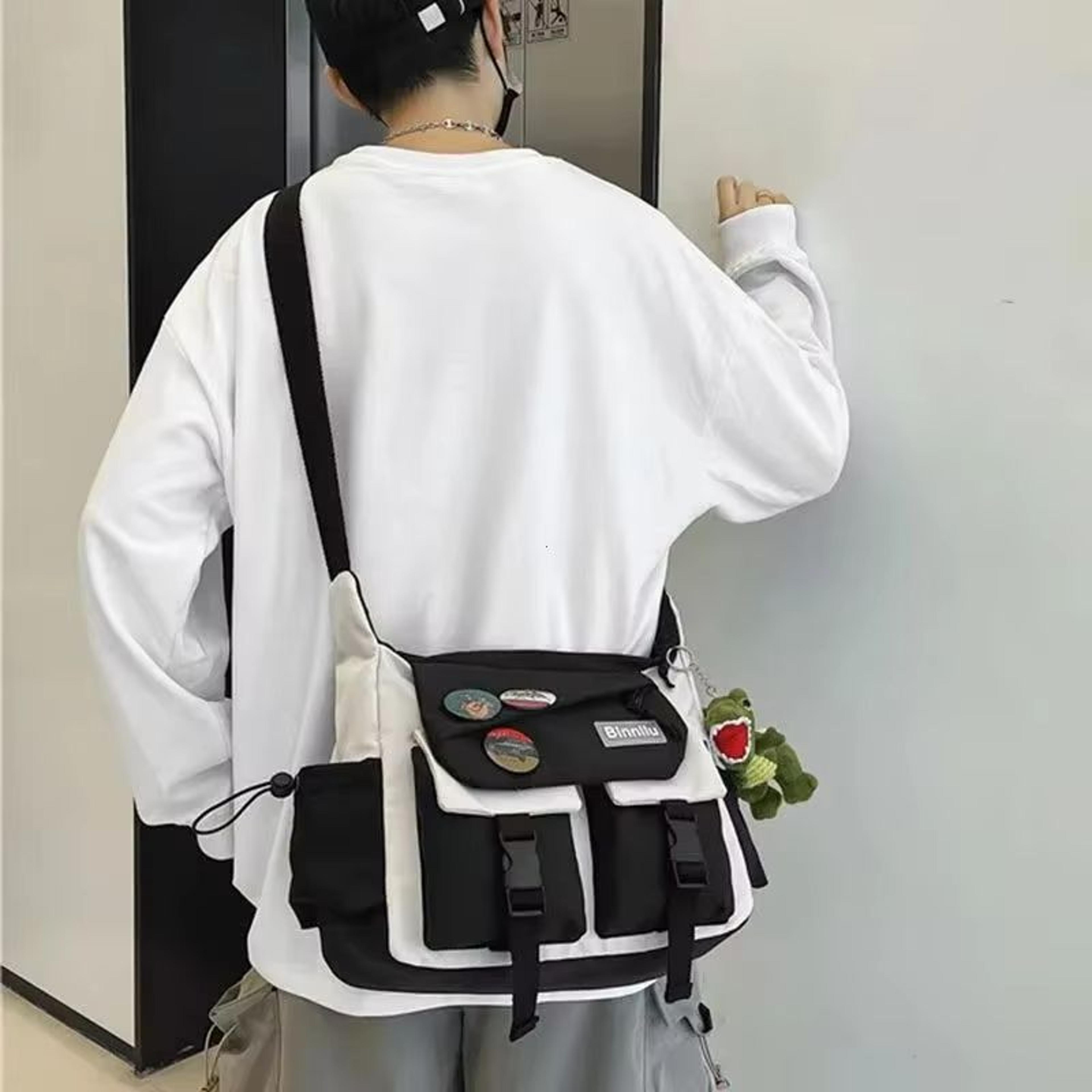 Harajuku Street Nylon Messenger  Lightweight Crossbody Bag For School  Daily Use 1