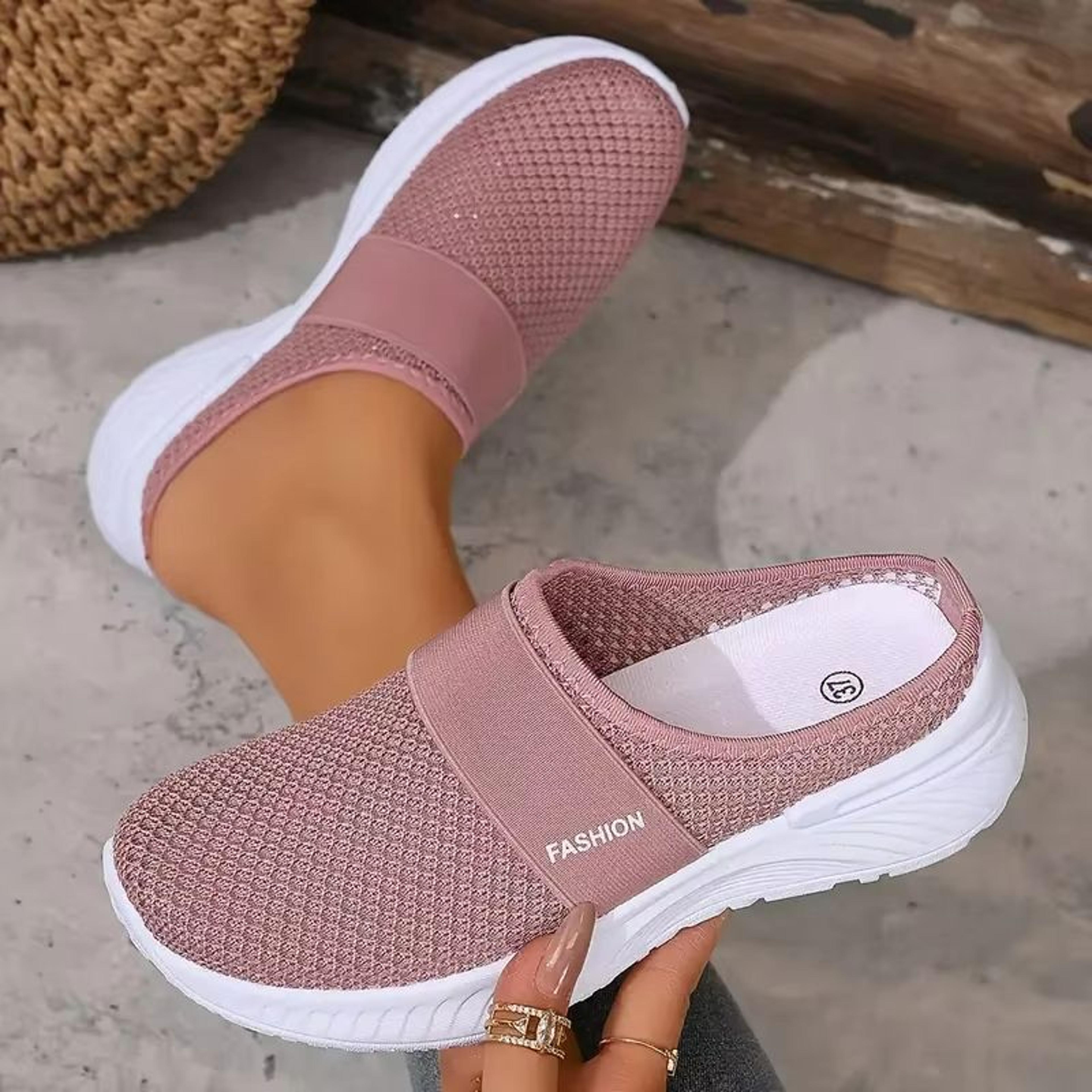 BreezeStep Womens Breathable Mesh SlipOn Flats  Comfortable Casual Walking Shoes 4