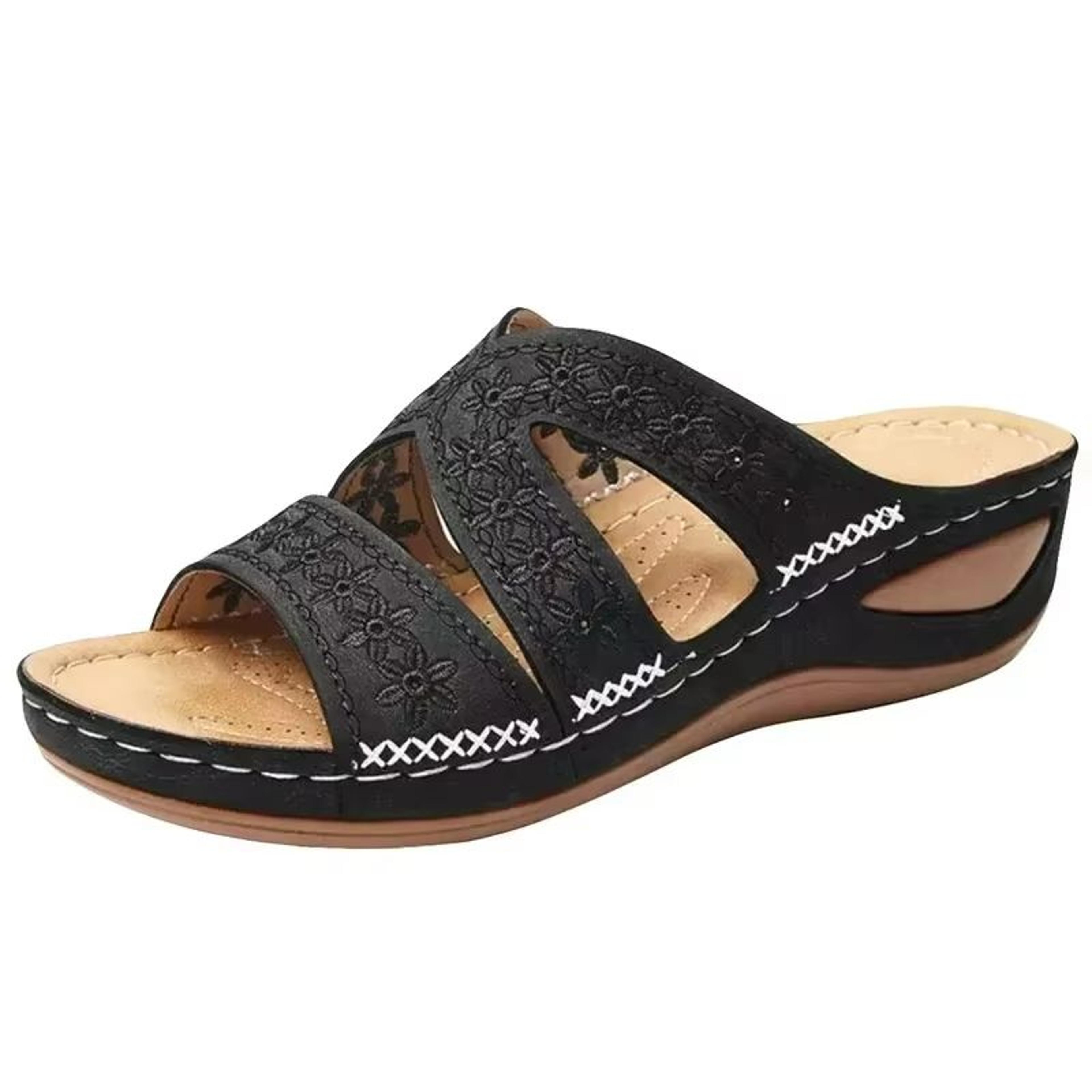 HeritageStep Orthopedic Vintage Wedge Sandals 7