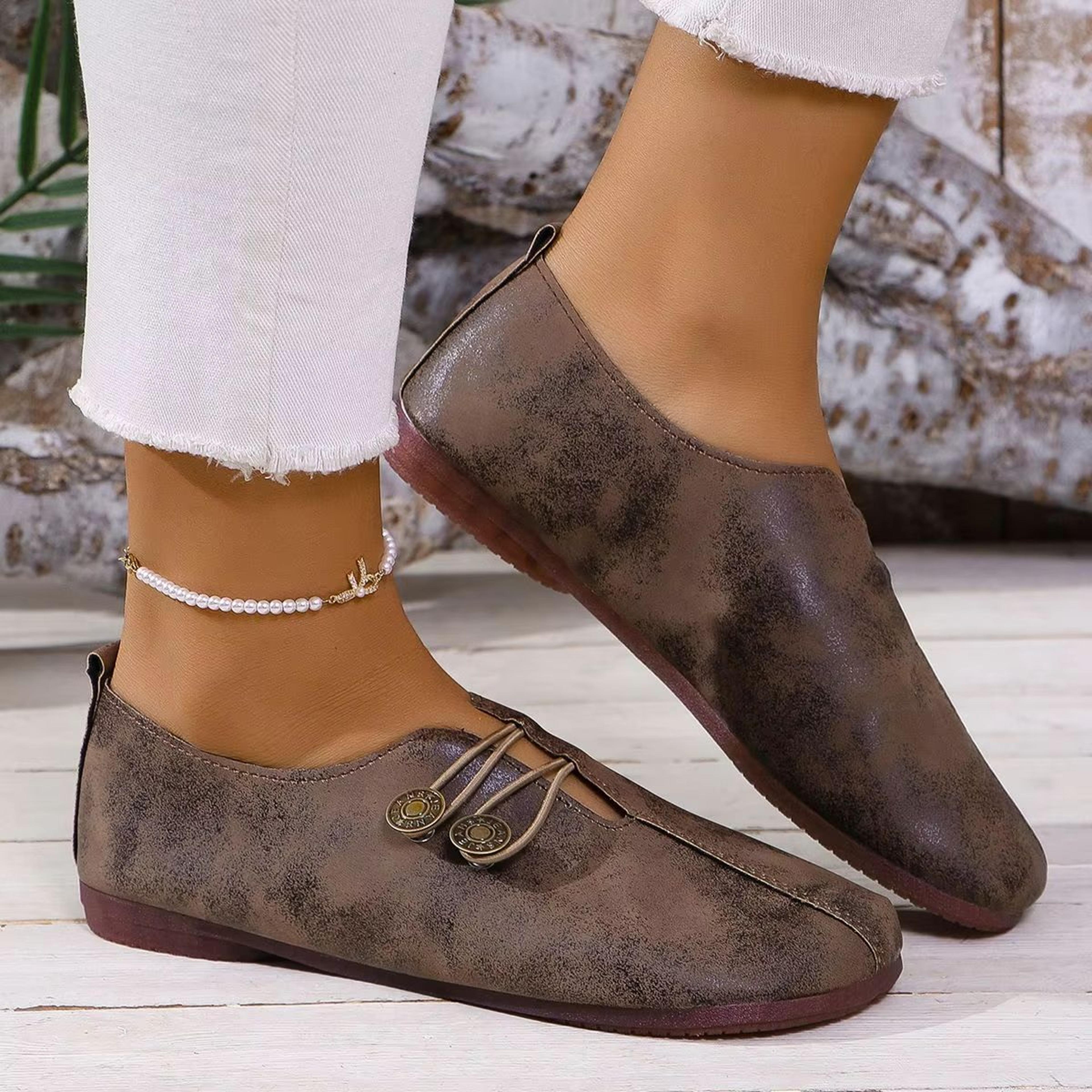 Womens Leather Loafers  Soft NonSlip Flat Shoes For Comfortable Walking And Everyday Fashion 9