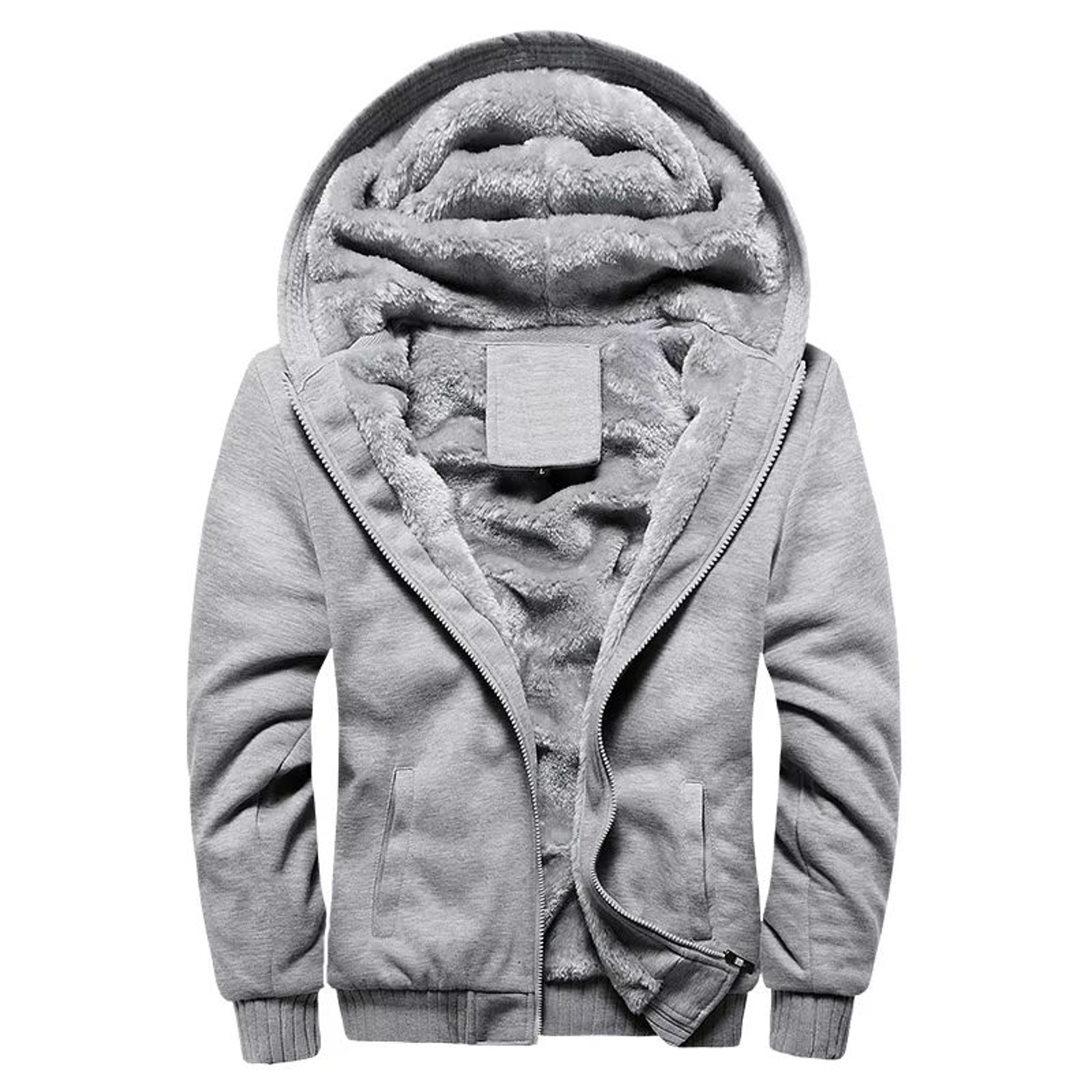 Mens Winter Fleece Hoodie Jacket  Thick Warm Zipper Sweatshirt Coat For Casual Wear  Sports 13