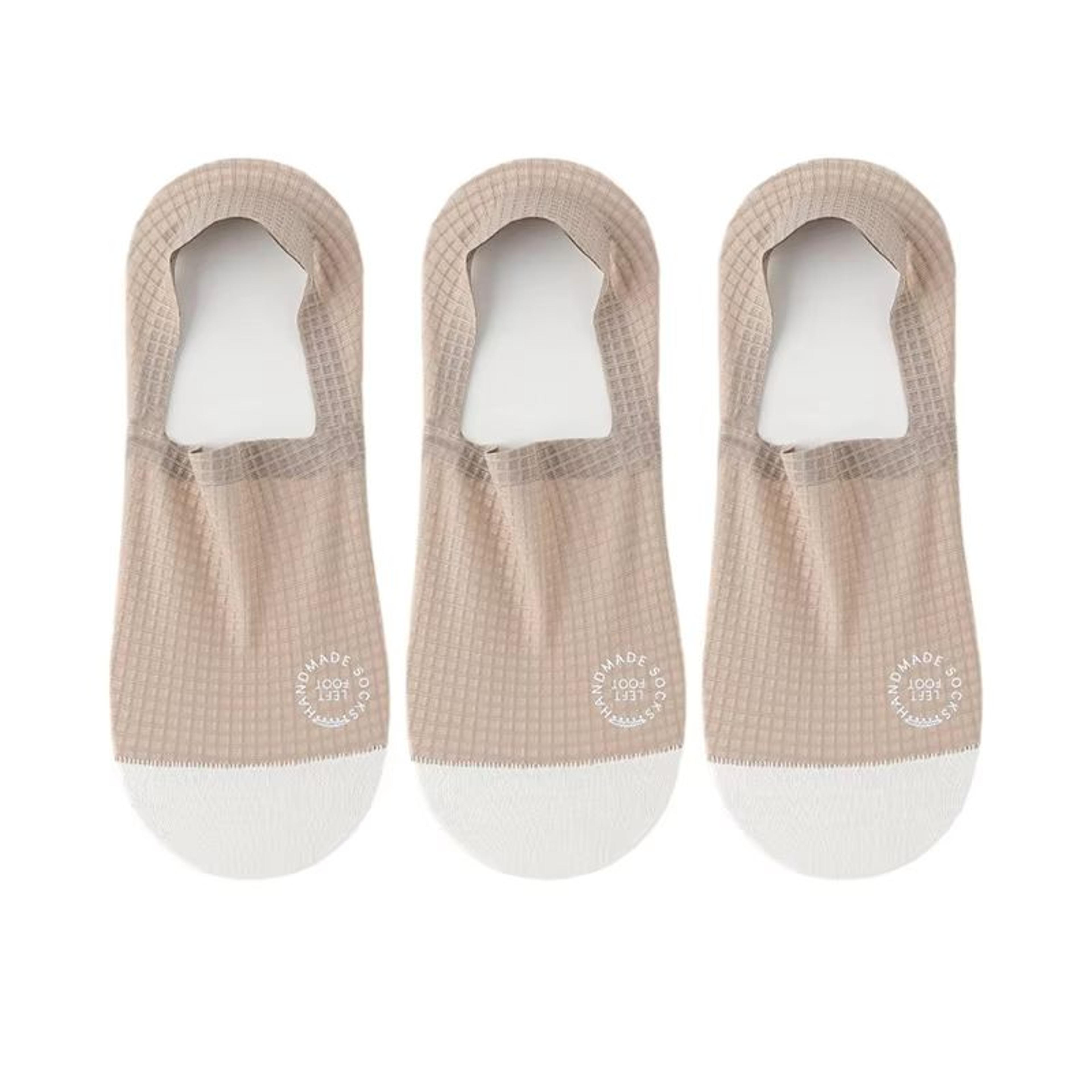 Mens Invisible Socks 3 Pairs Breathable Thin Boat Socks Comfortable Mesh Low Cut Casual Sox 12