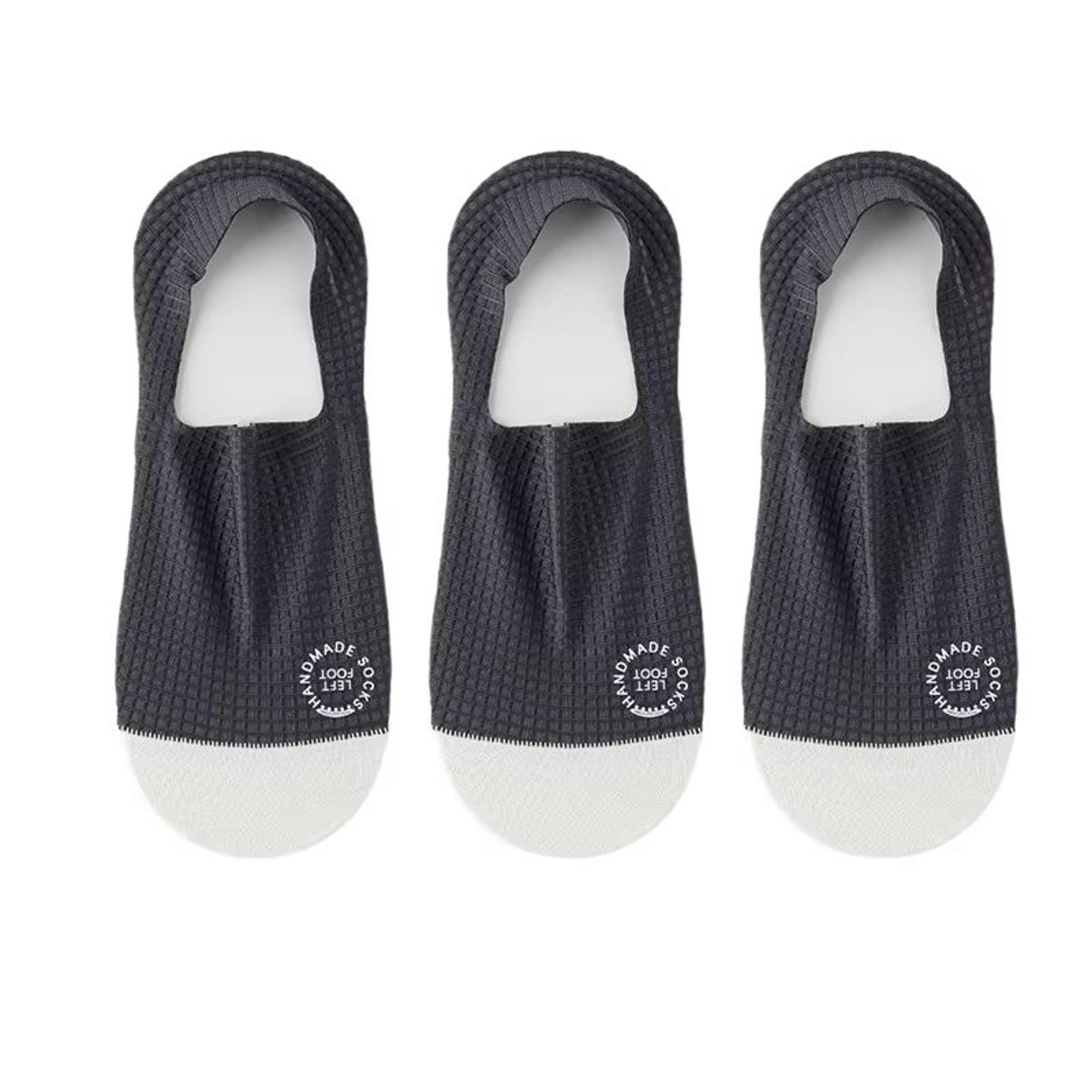 Mens Invisible Socks 3 Pairs Breathable Thin Boat Socks Comfortable Mesh Low Cut Casual Sox 16