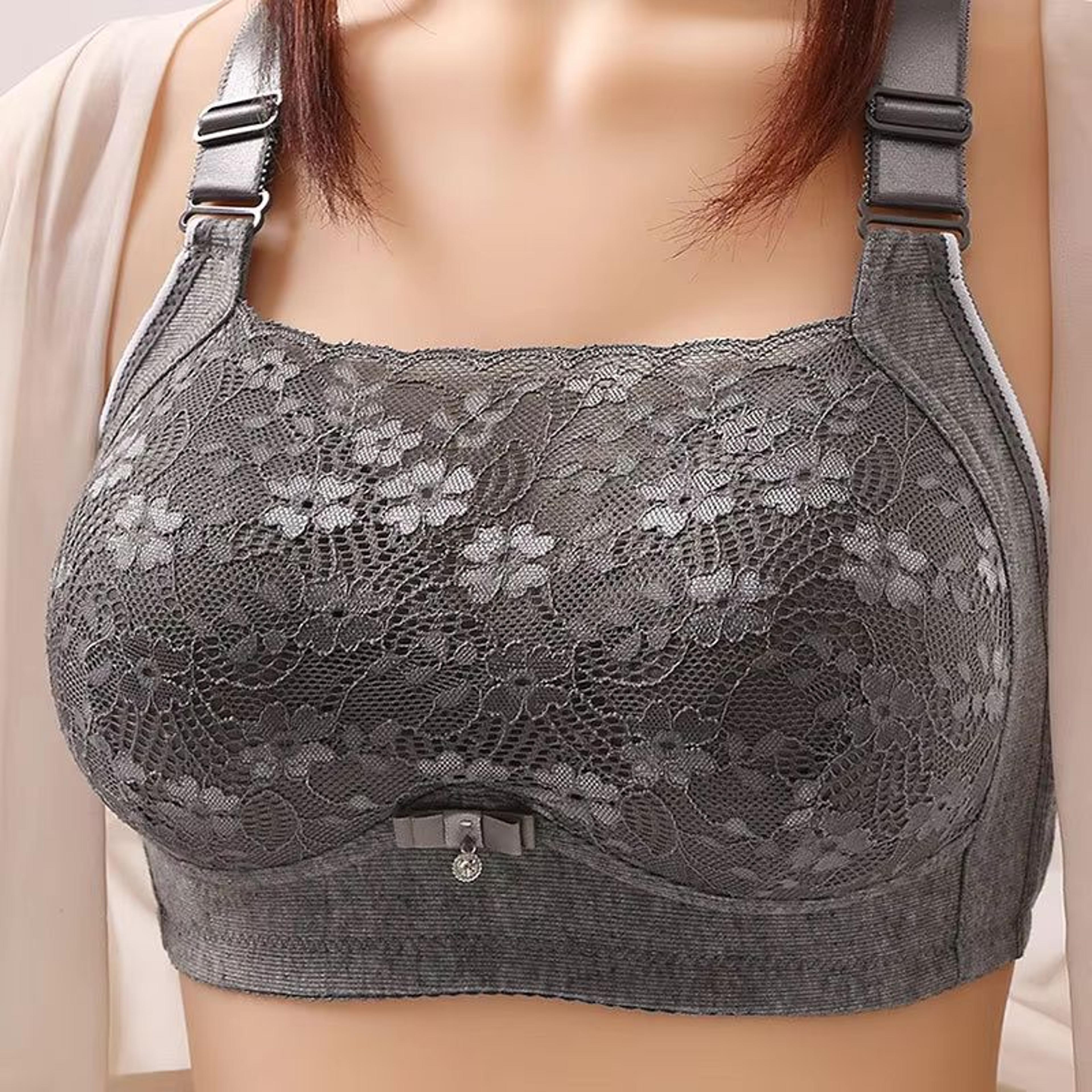 Womens Large Size Wireless Support Bra Comfortable Bustier Non Padded Brassiere For Everyday Wear 9