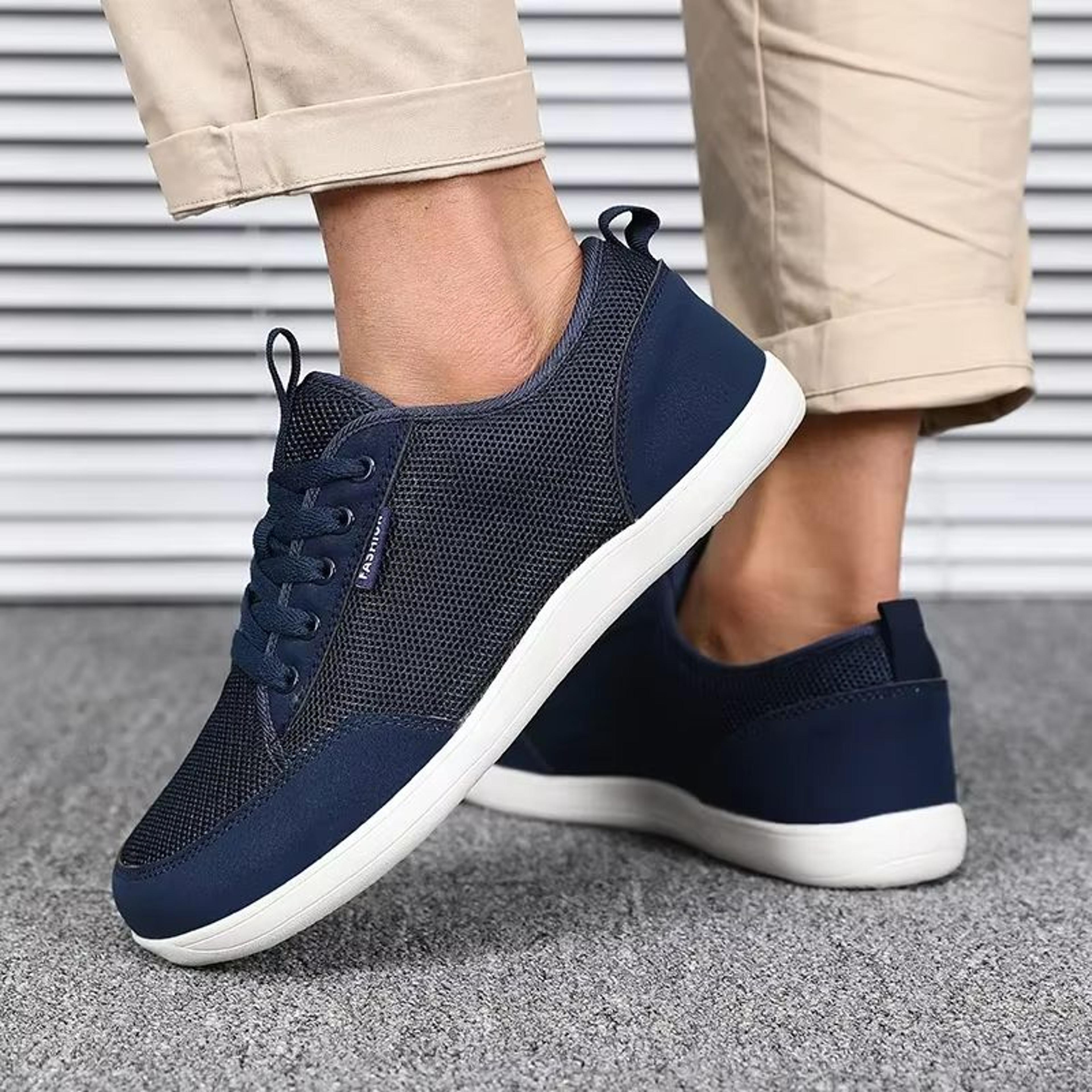 StrideFlex Mens Wide Toe Barefoot Sneakers  Breathable Lightweight  Trendy 5