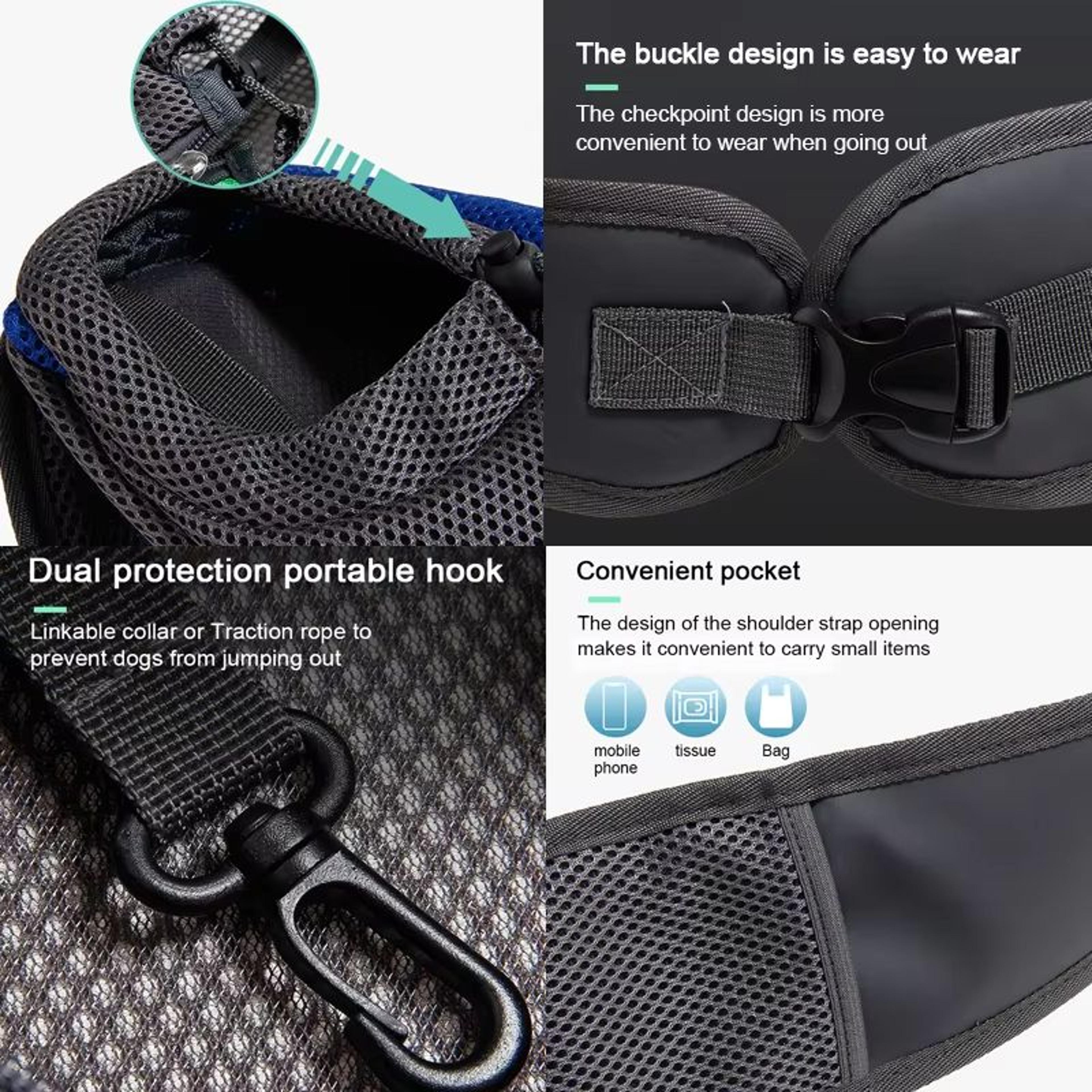 Pet Carrier Sling Backpack  Breathable Travel Tote Shoulder Bag For Small Dogs  Cats 1