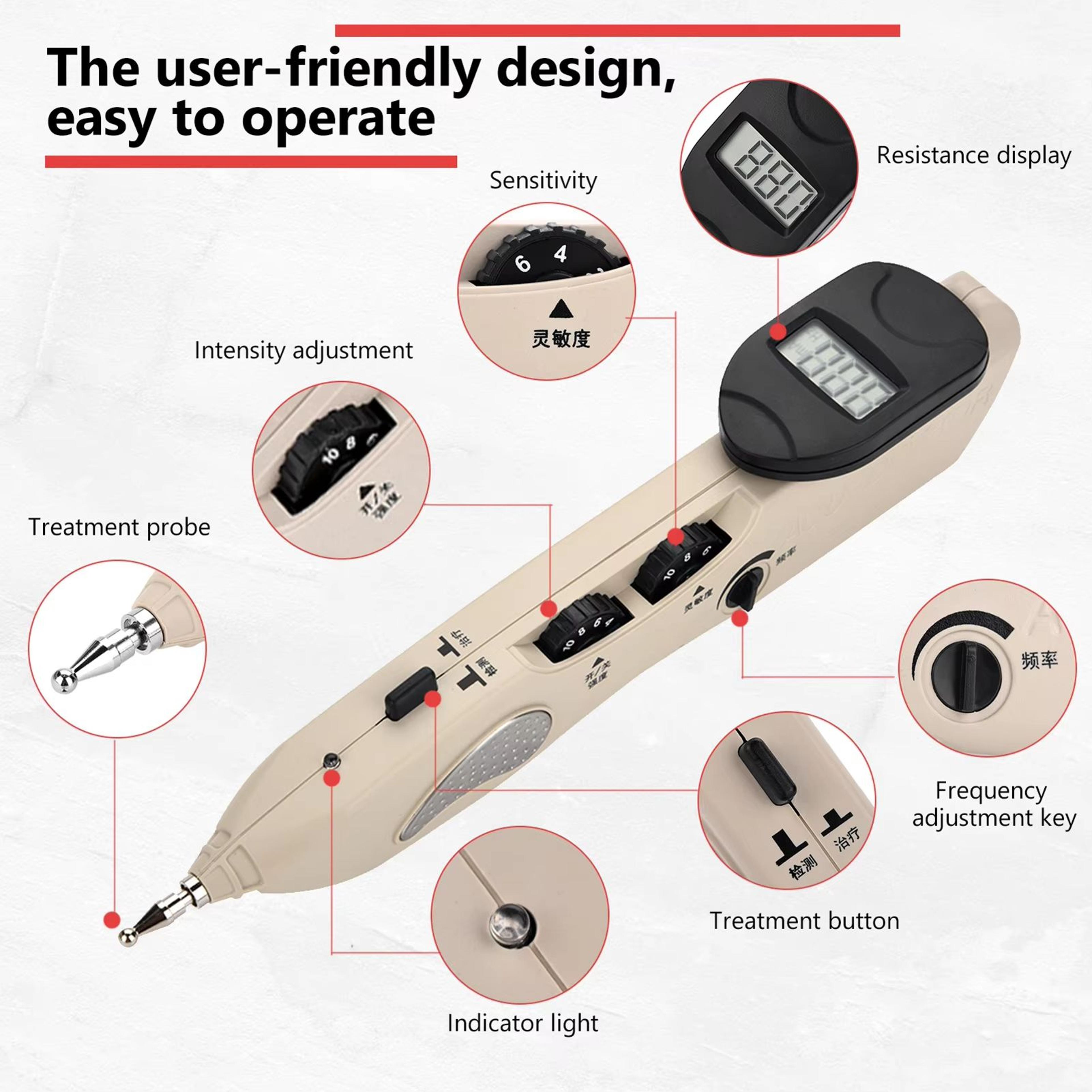 Electronic Acupuncture Pen Meridian Energy Pen With 10 Point Detector For Pain Relief And Muscle St 2