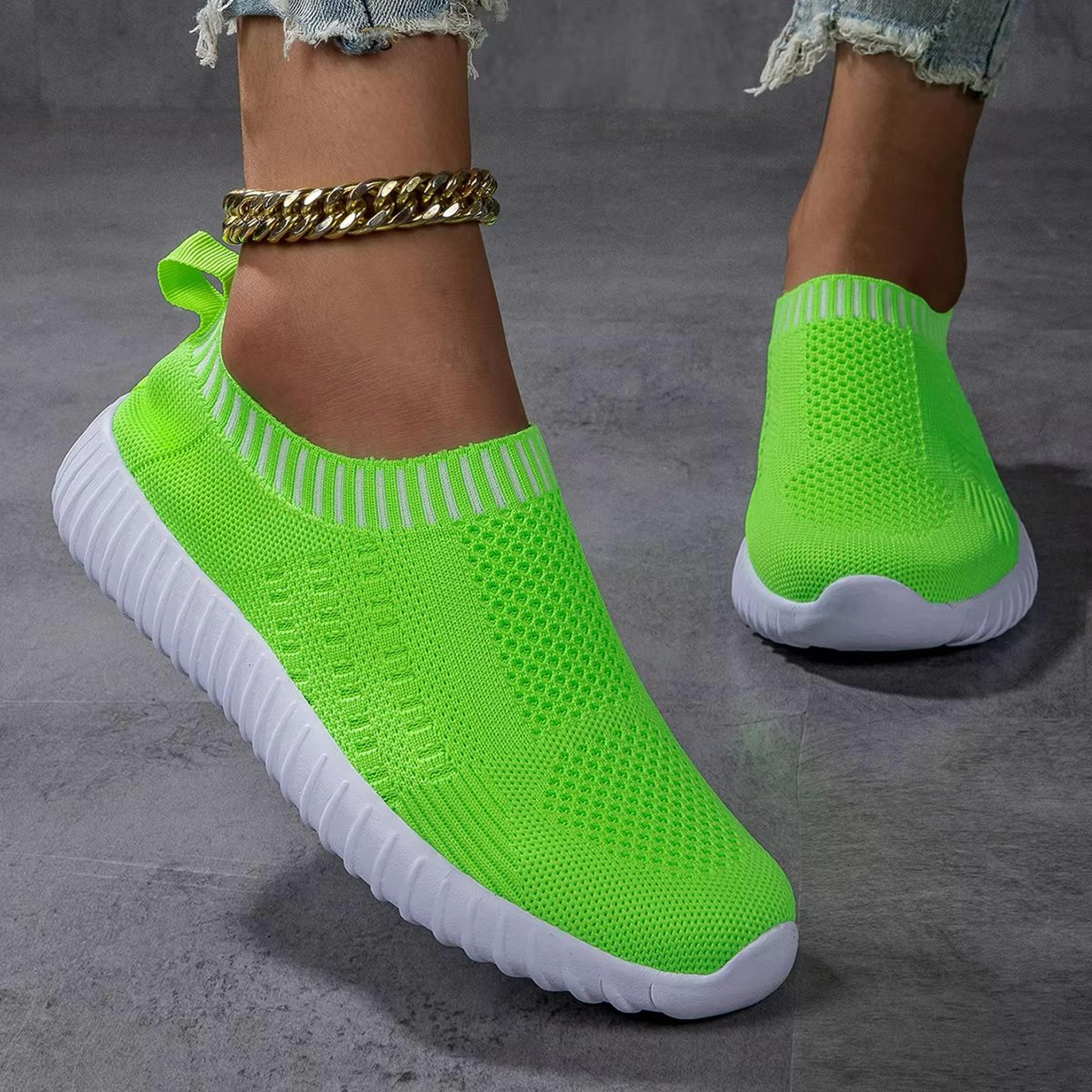 Womens Breathable Knit Sneakers  Lightweight Mesh Casual Walking Shoes 3