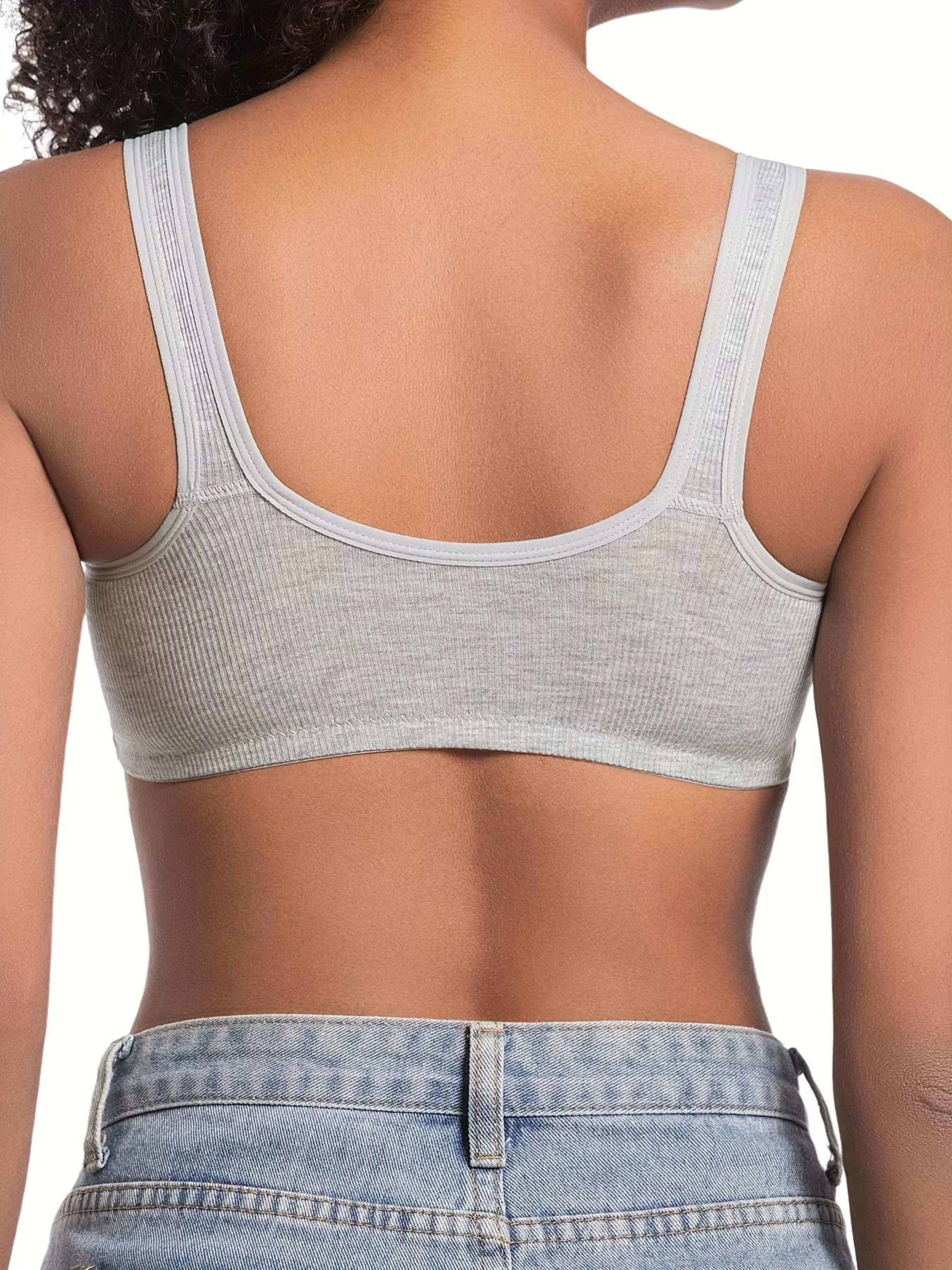 WireFree Front Closure Bra  WomenS Full Coverage Comfort Bra With Fixed Cups For Everyday Support 2