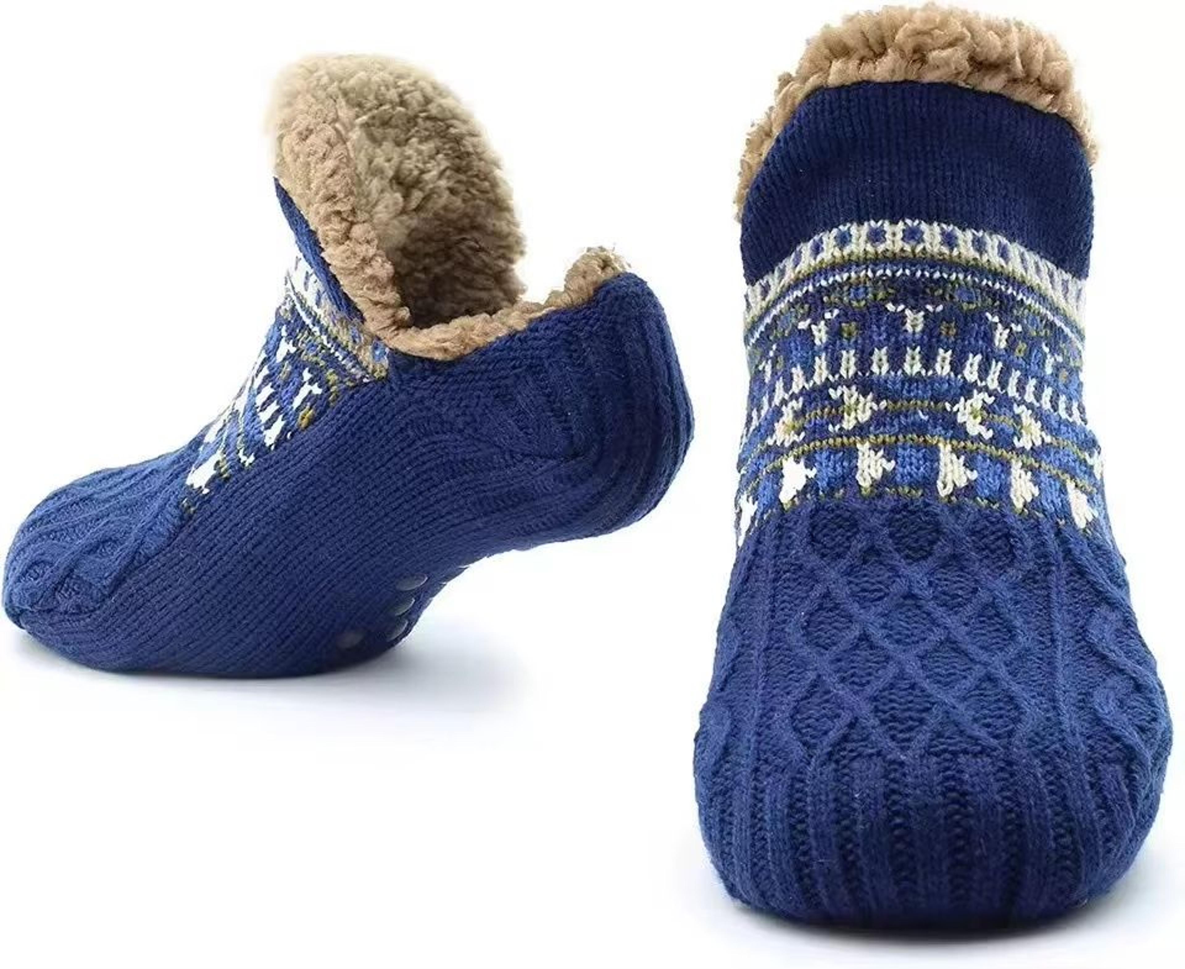 Cozy Thermal Non Slip Floor Socks  Warm Cotton Fuzzy Slippers For Women  Men 7