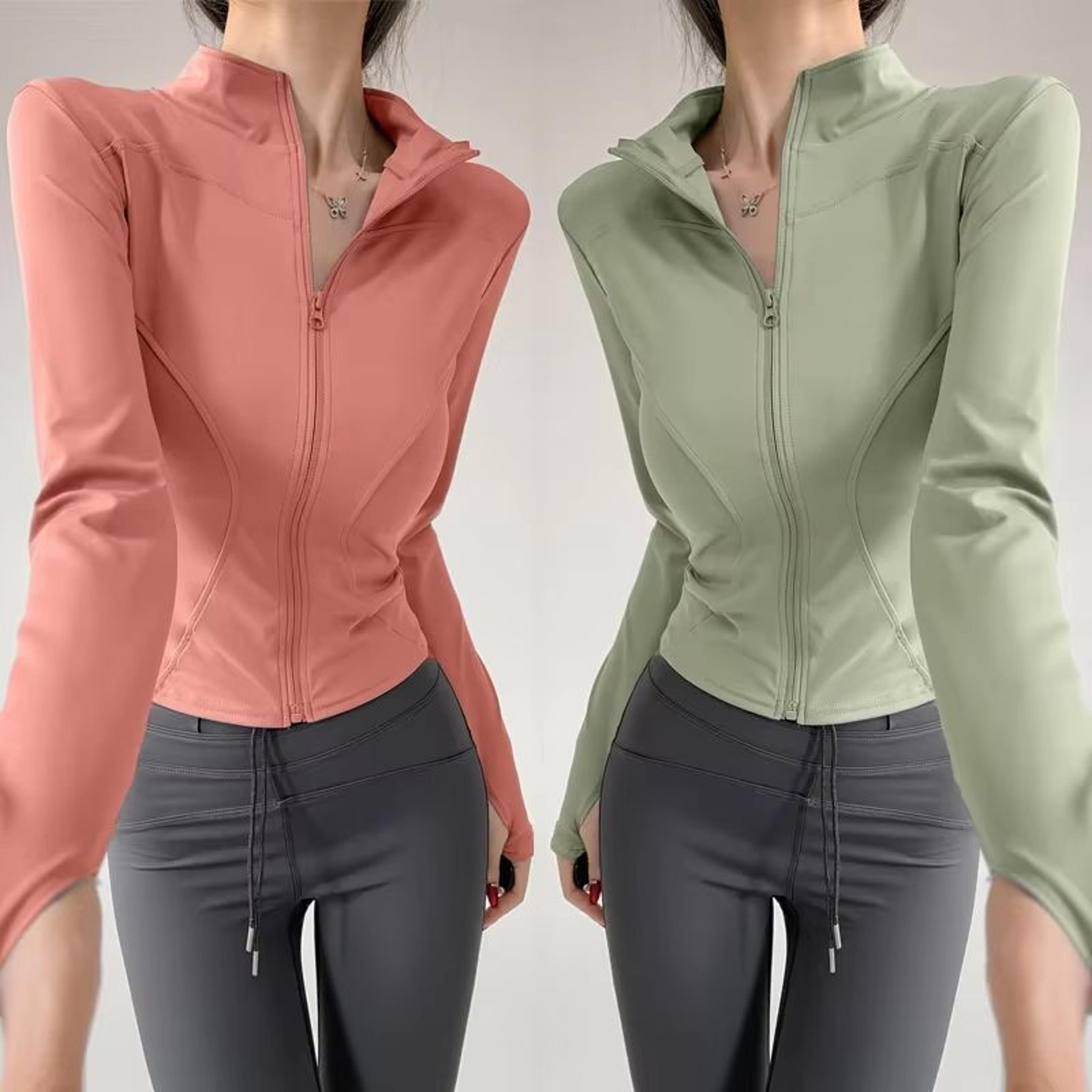 women's quick dry yoga jacket – long sleeve zipper sports coat for running, fitness & training (s–3xl)