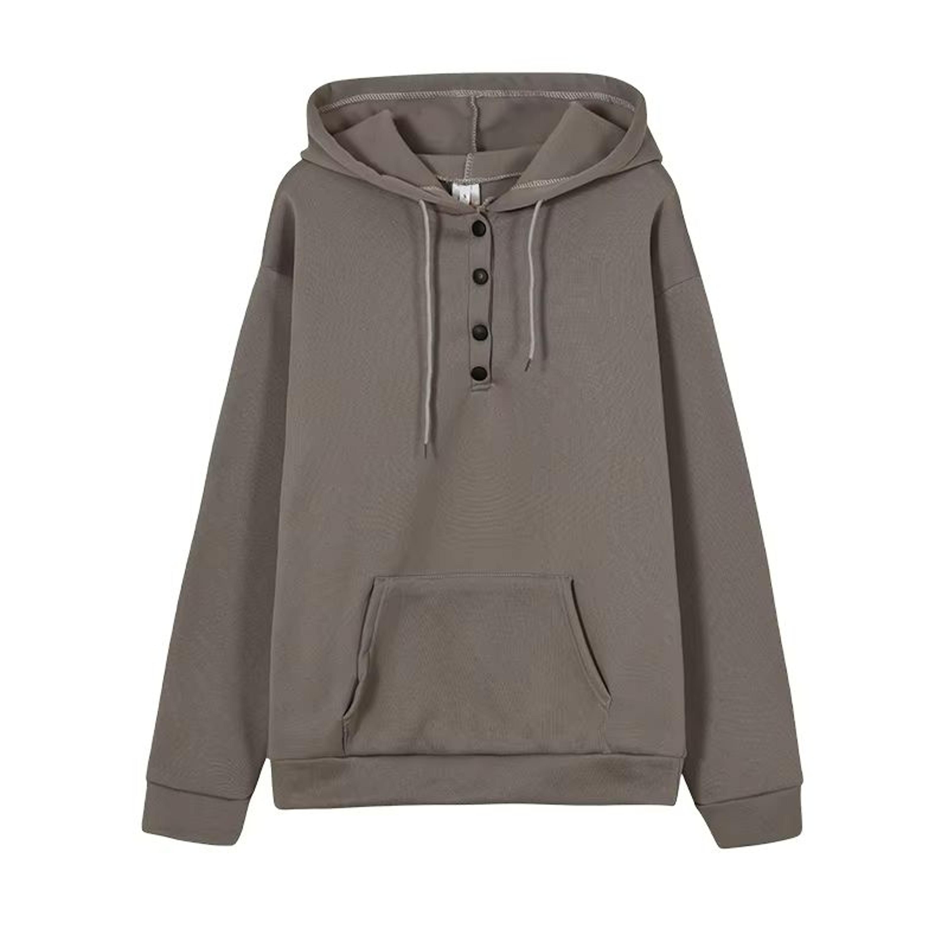 Everyday Ease Oversized Drawstring Hoodie  Comfy Pocketed Pullover 8