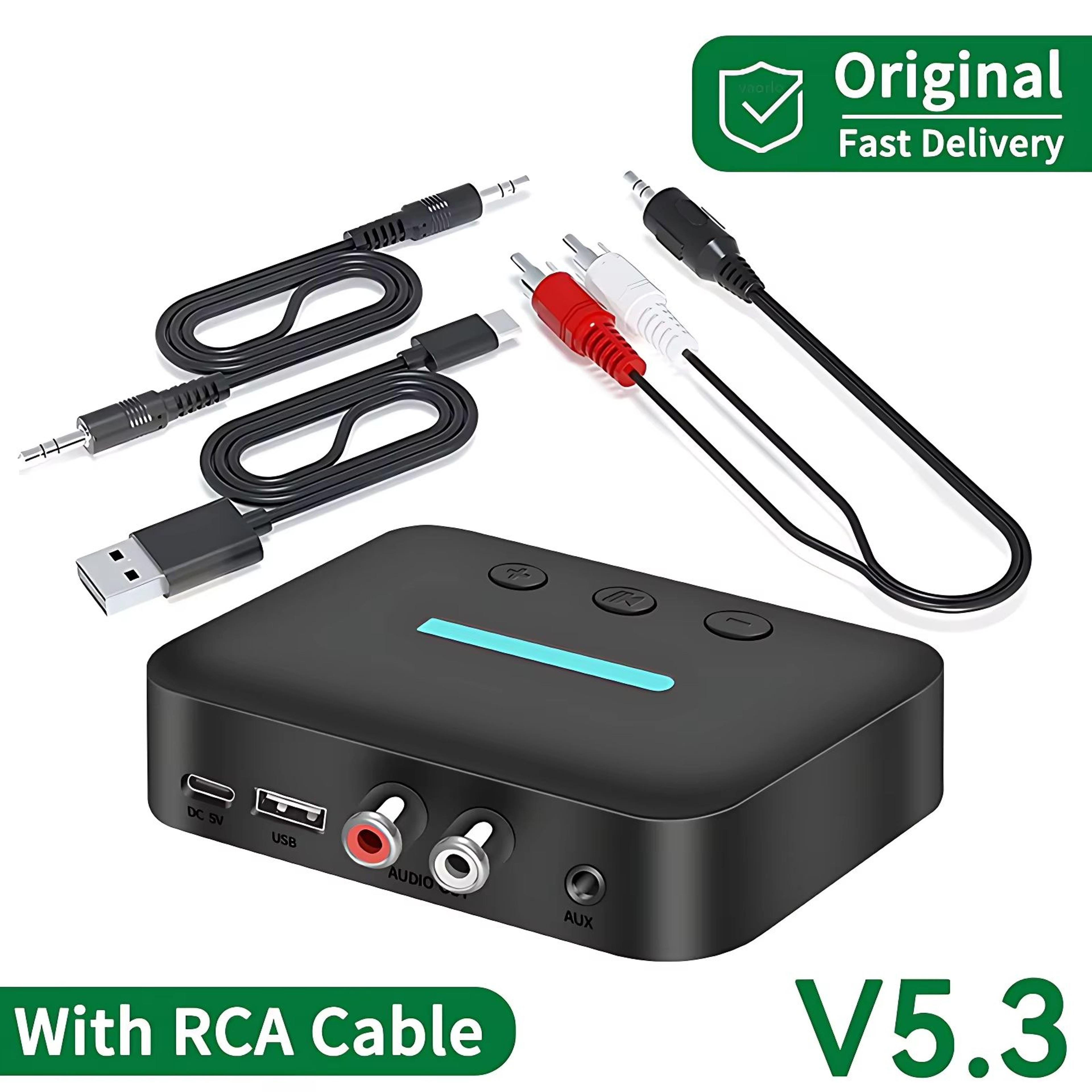 USB Bluetooth 53 Audio Receiver Adapter  Wireless AUX RCA Stereo Receiver With UDisk Playback For D