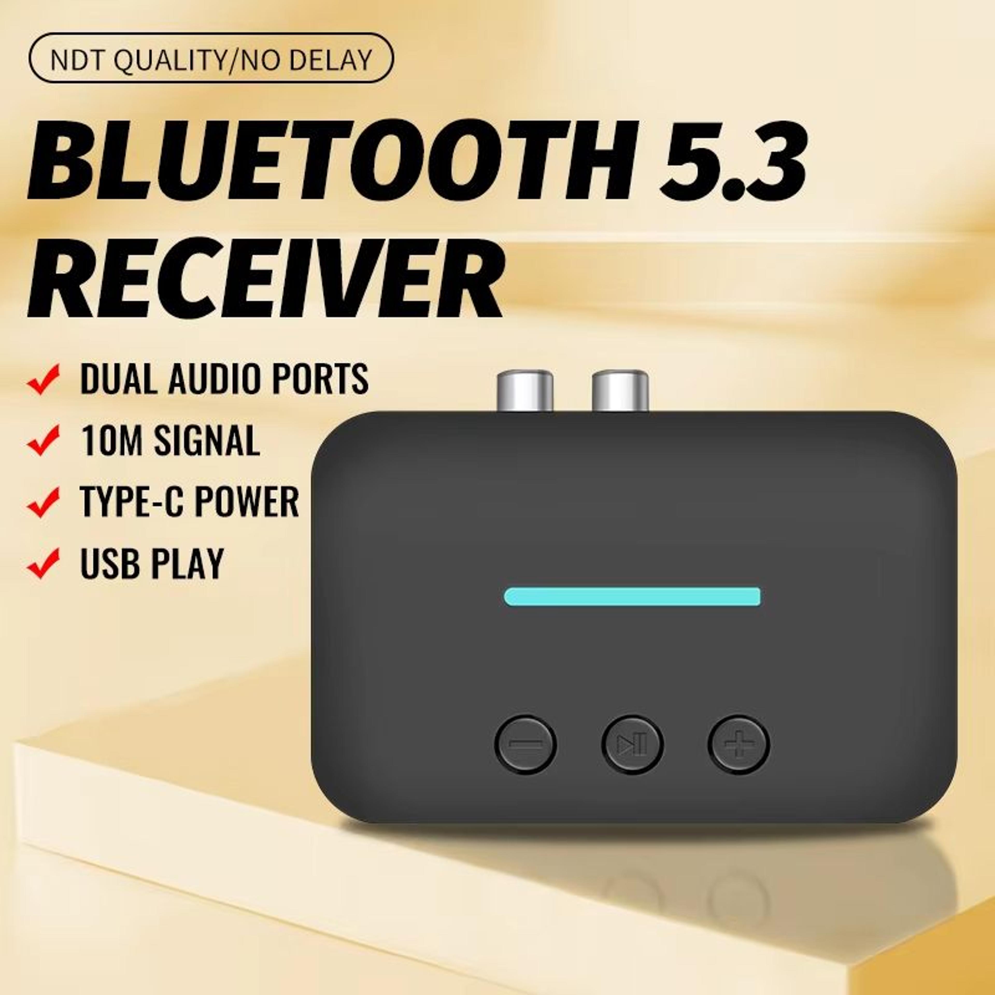 USB Bluetooth 53 Audio Receiver  Wireless Music Adapter With 35mm AUX  RCA UDisk Playback Stereo Hi 2