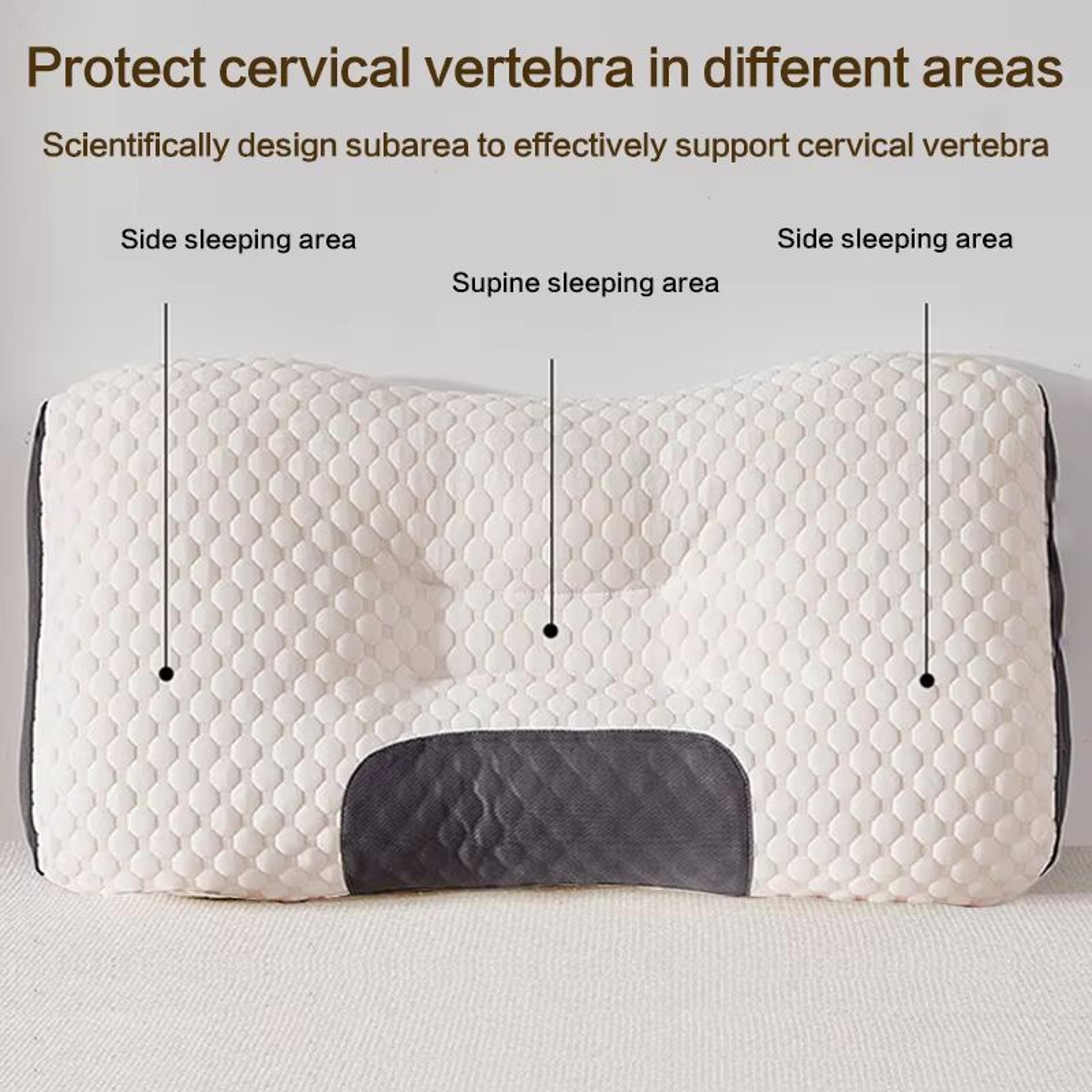 Cervical Orthopedic Neck Pillow  Soybean Fiber Sleep Support With SPA Massage Comfort For Pain Reli 1