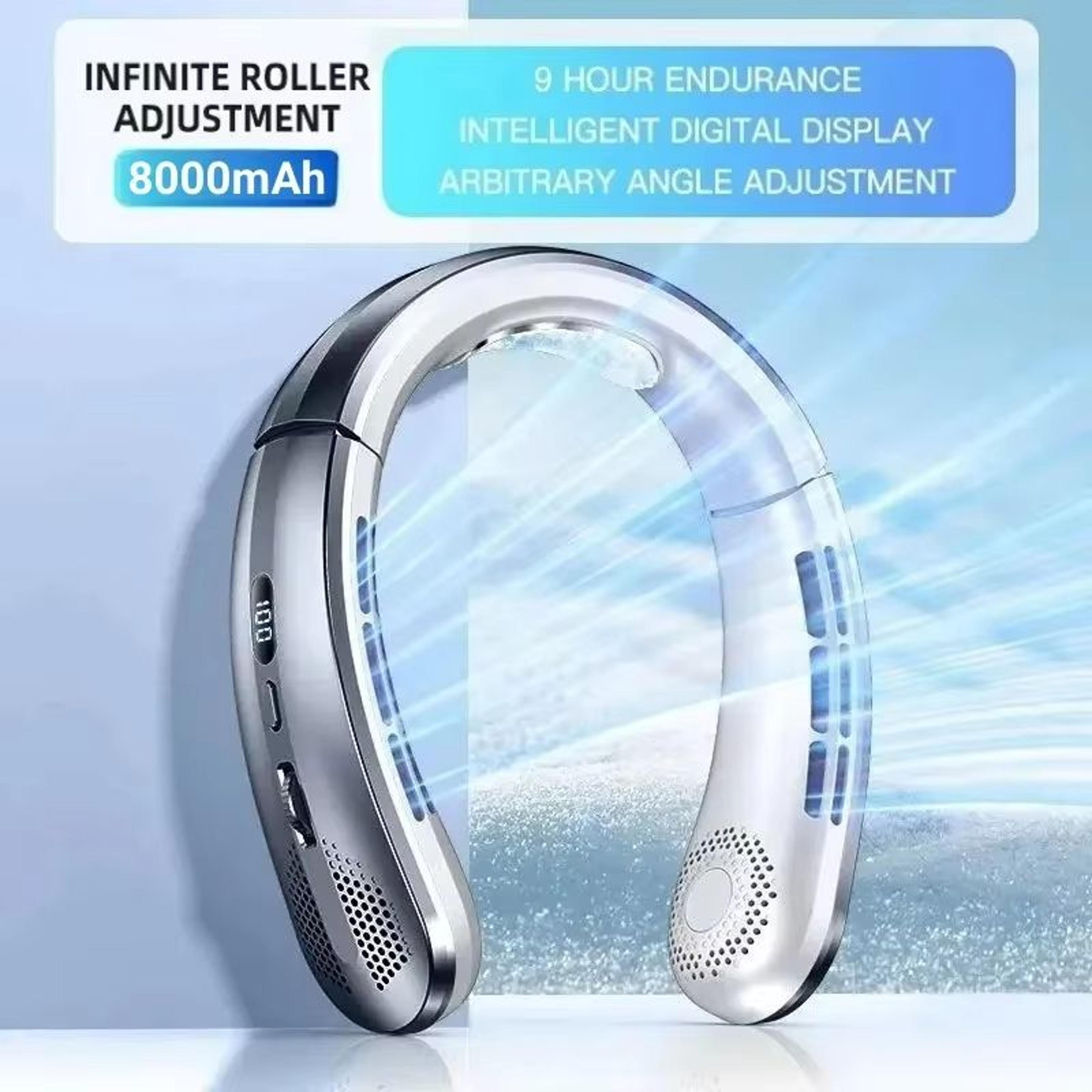 Xiaomi 8000mAh Portable Neck Fan  Bladeless USB Rechargeable Hanging Fan With LED Display 5