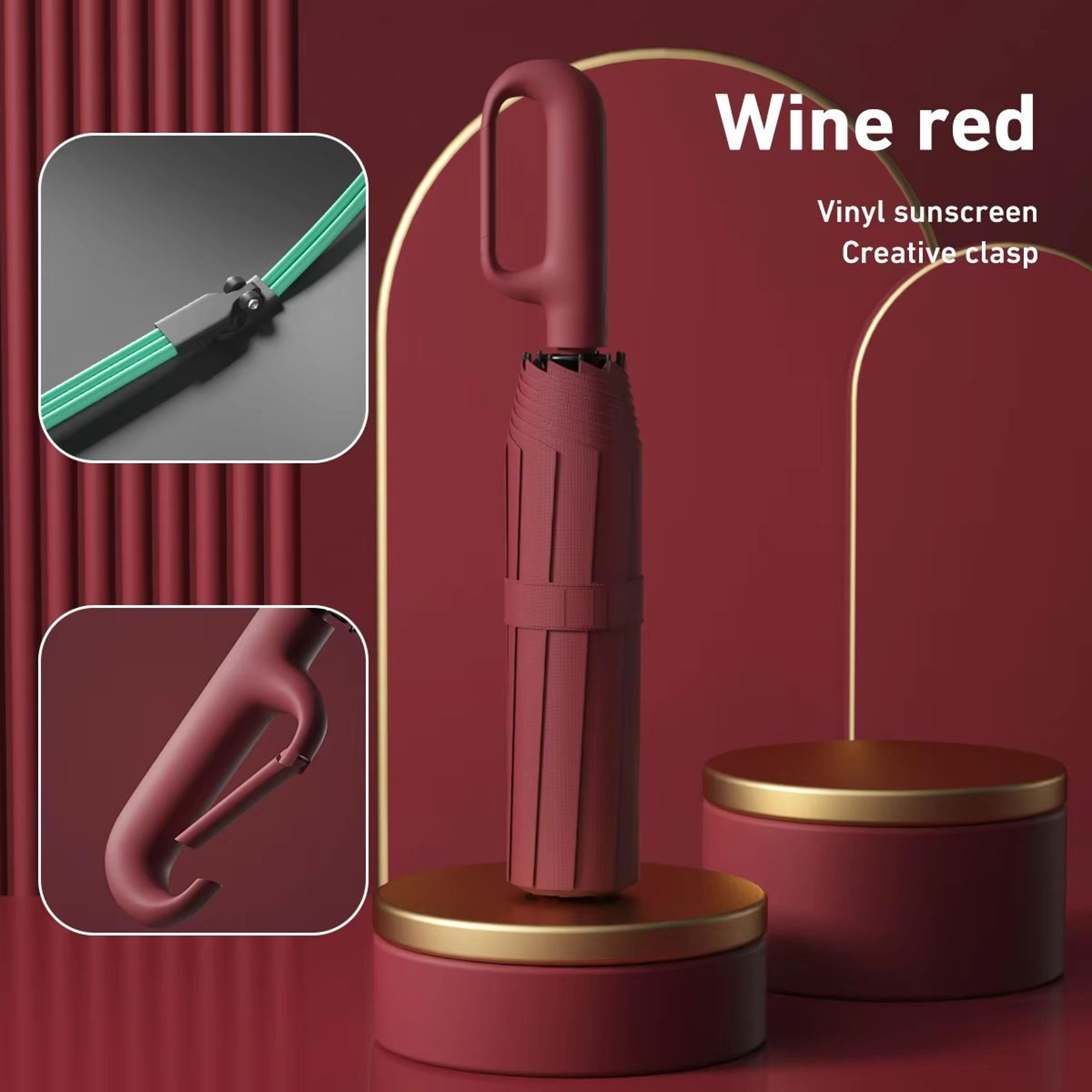 Automatic Folding Umbrella  Windproof DoubleLayer Portable And Sturdy Design For Men And Women 7
