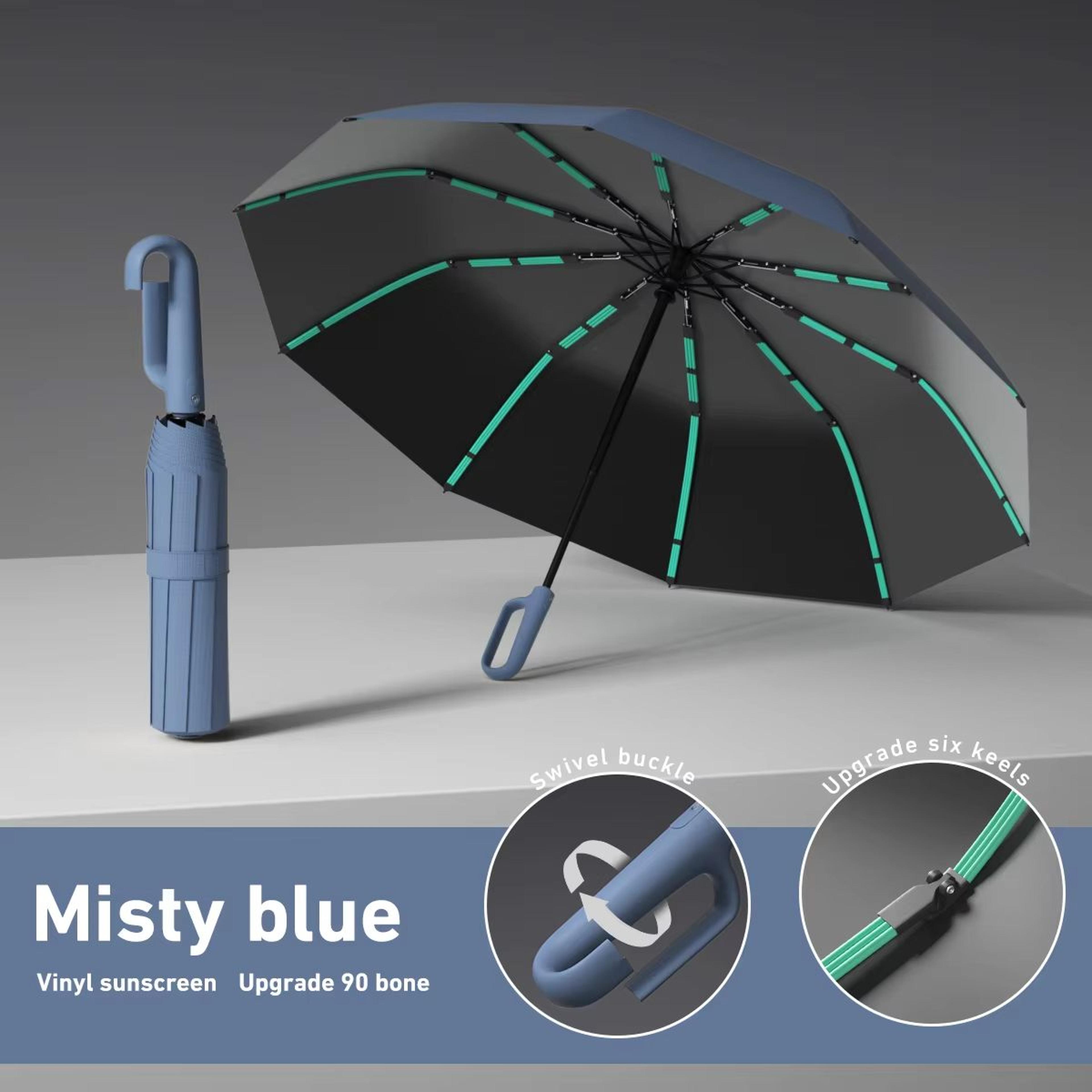 Automatic Folding Umbrella  Windproof DoubleLayer Portable And Sturdy Design For Men And Women 8