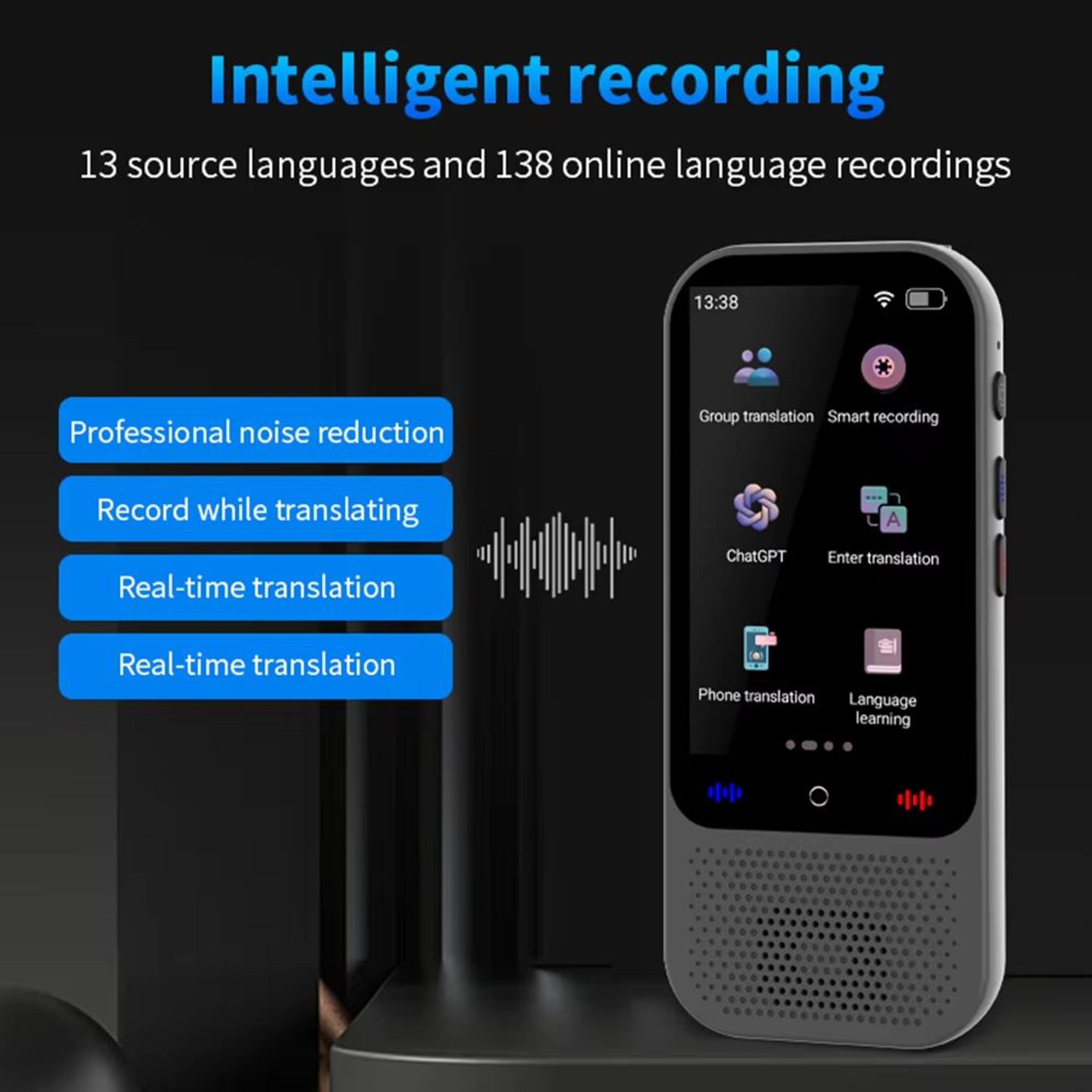 S80 Pro Portable Language Translator  138 Languages With Offline  ChatGPT Support 1