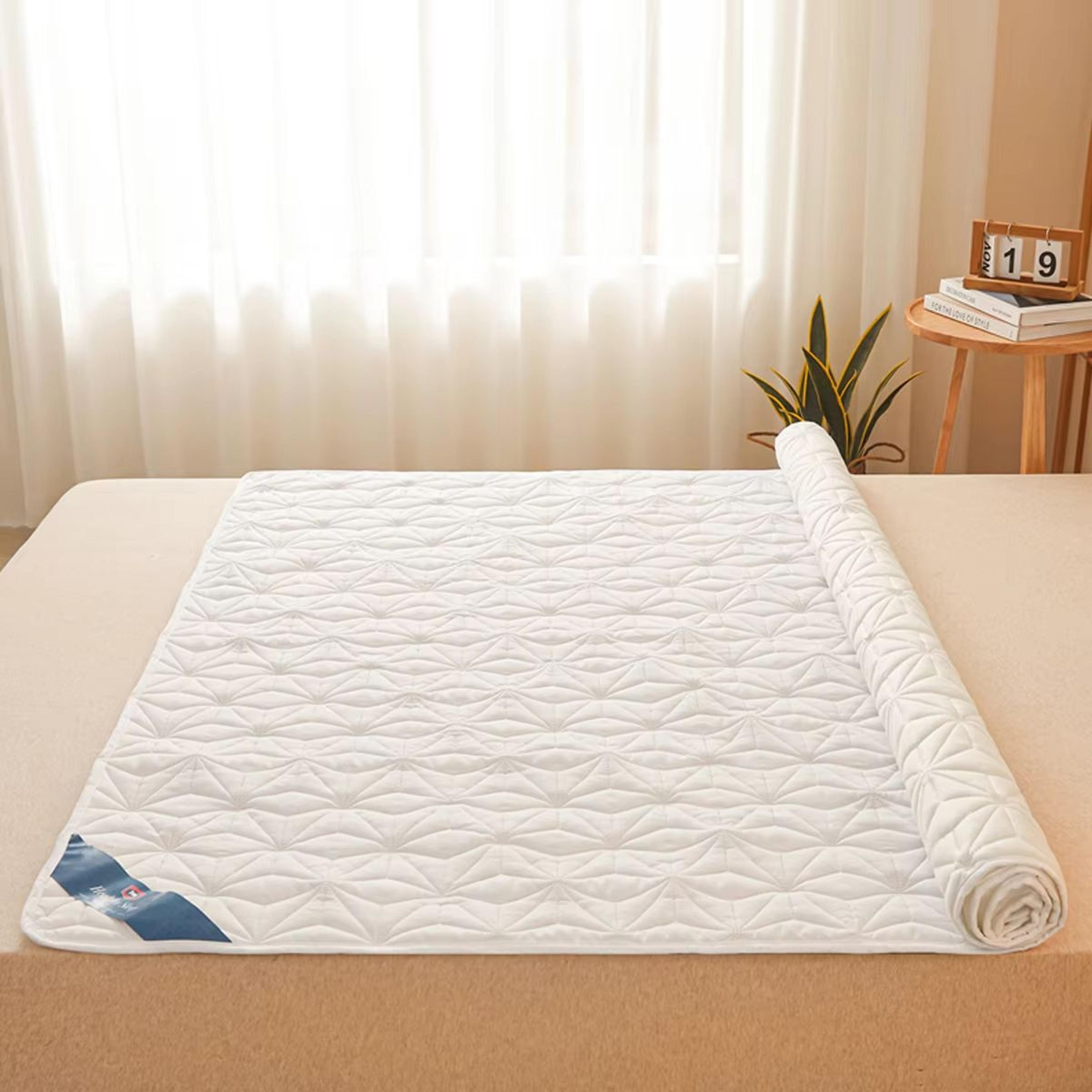 Breathable Waterproof Mattress Protector With Elastic Straps  Noiseless Deep Pocket Cover Pad 4