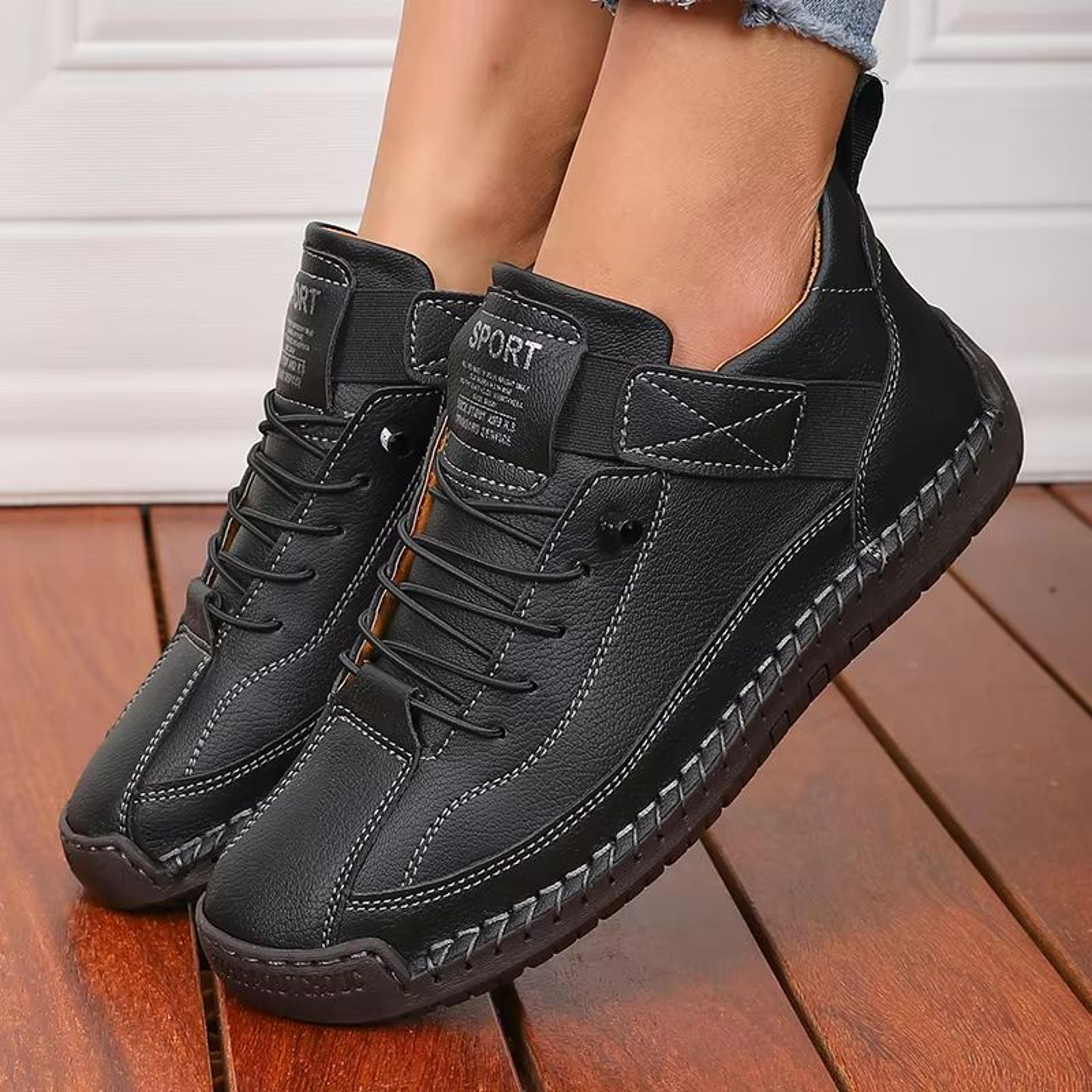 Womens MidTop Boots  Retro British Style AntiSlip Workwear Shoes With Fashionable Design 8