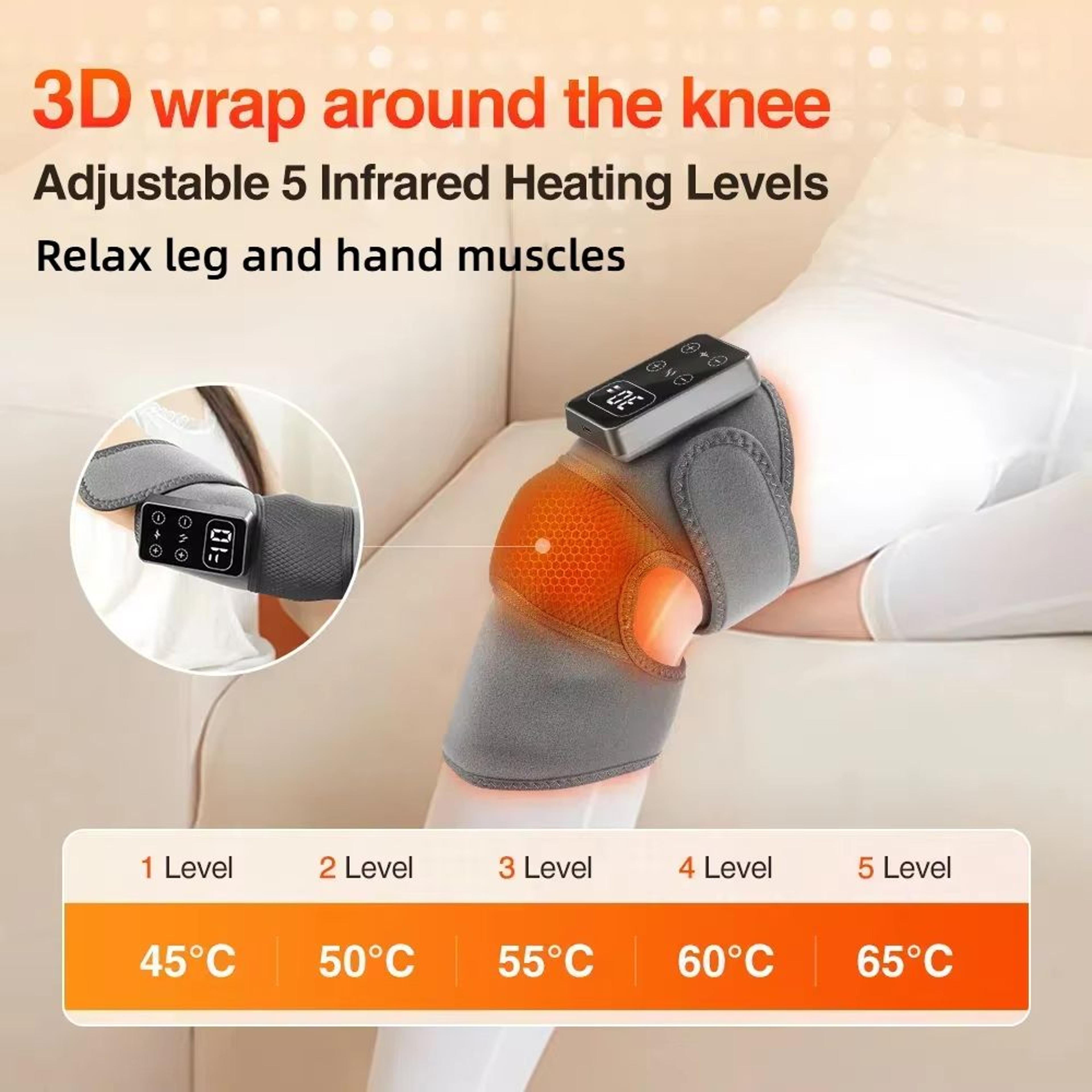 Electric Knee Massager With Heat  Vibration  Joint Pain Relief And Muscle Relaxation Pad 2