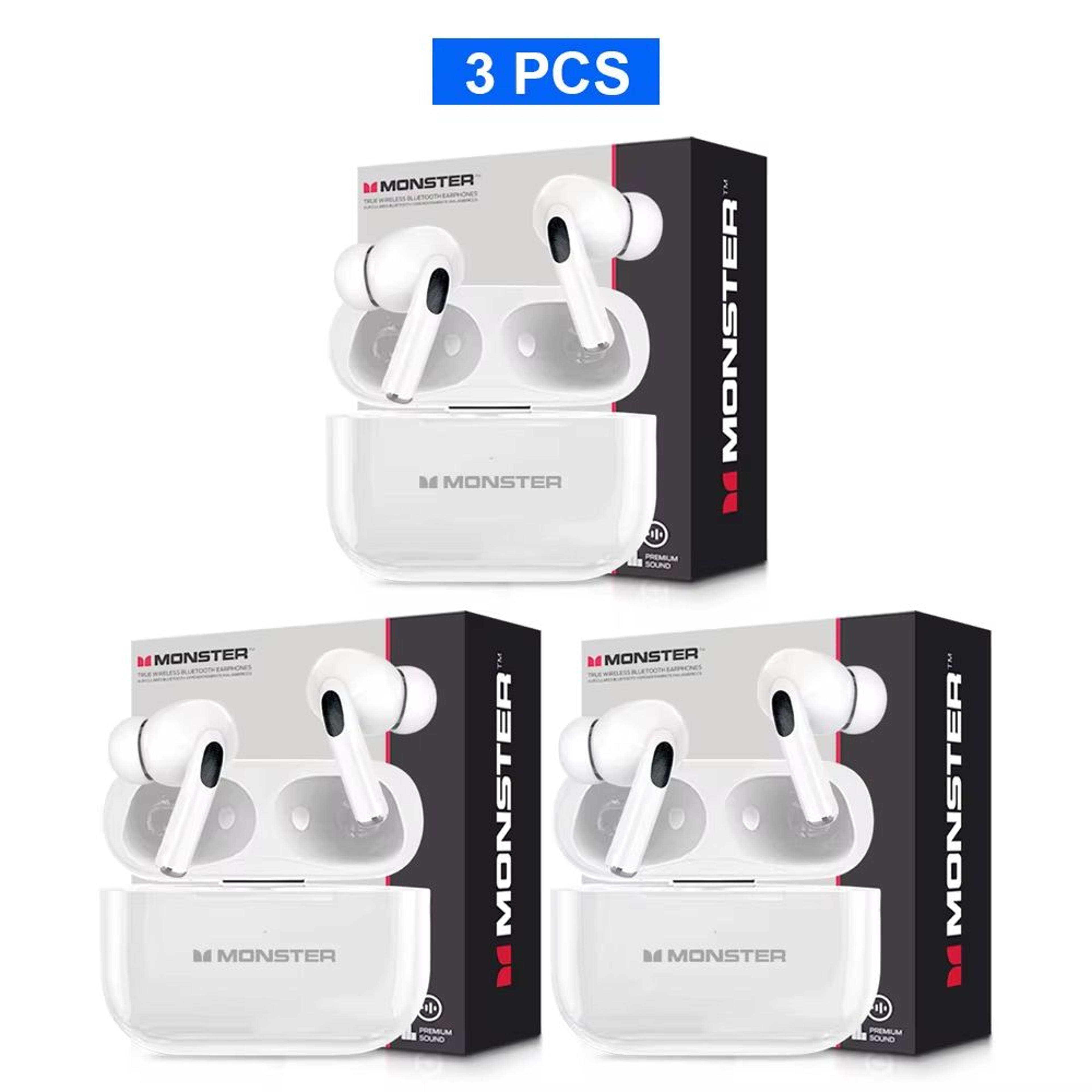 Monster TWS Wireless Bluetooth Earbuds  HD Stereo Sound Sports InEar Headphones With Charging Case  8