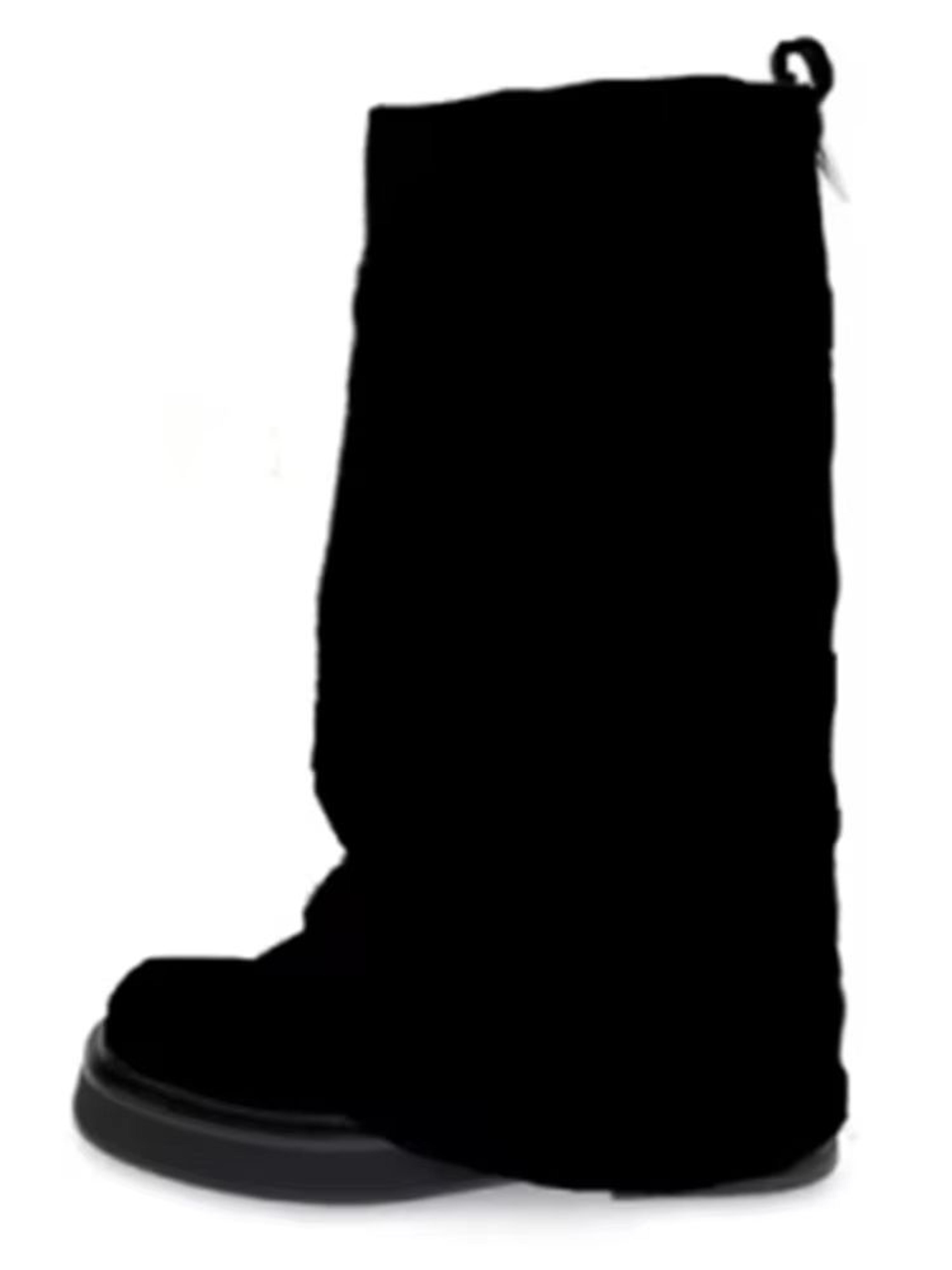 Womens Autumn Winter Calf Boots  Pleated Leather MidLeg Design With Thick High Heels 16
